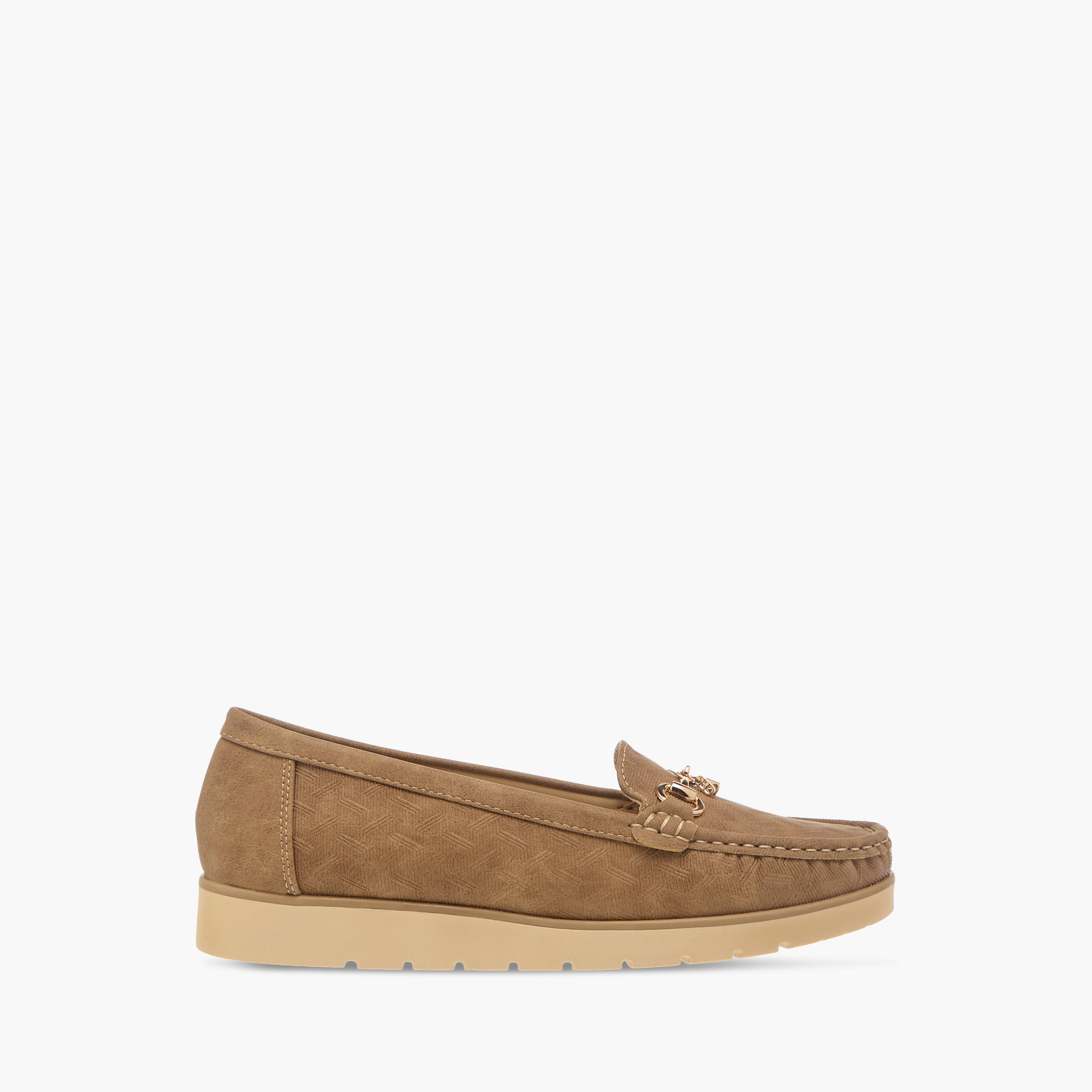 Flora Bella Textured Slip-On Comfort Loafers with Metal Accent-women-shoes-flats-loafers-image-3