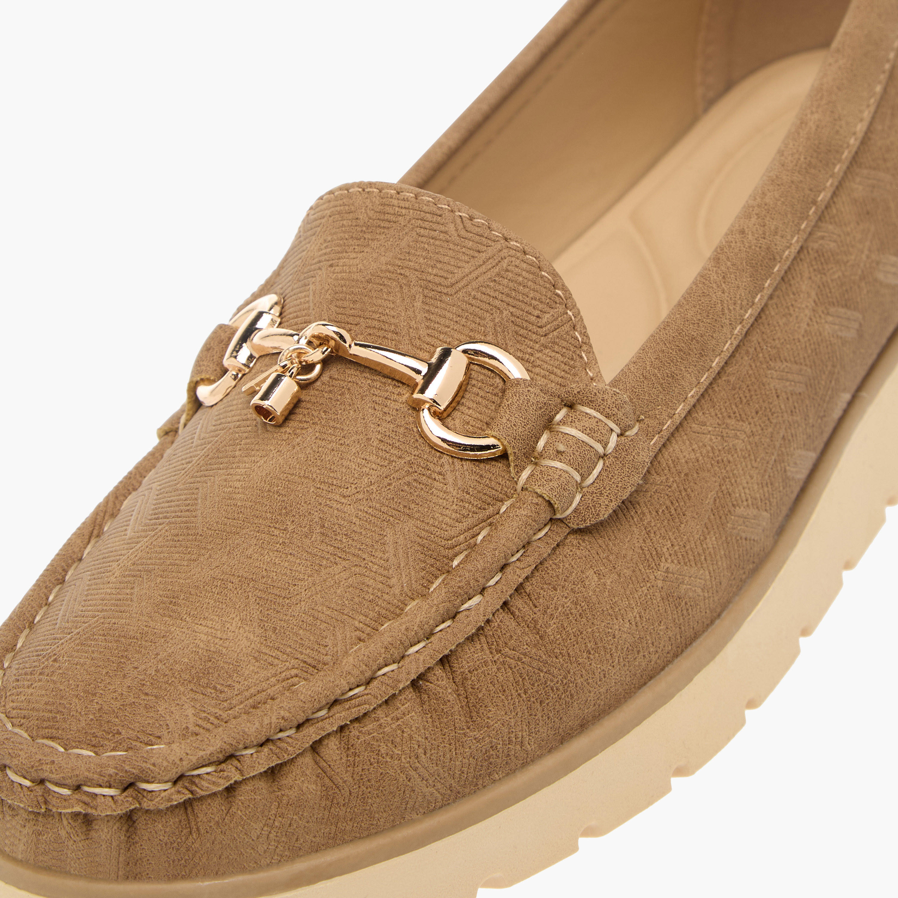Flora Bella Textured Slip-On Comfort Loafers with Metal Accent-women-shoes-flats-loafers-image-4
