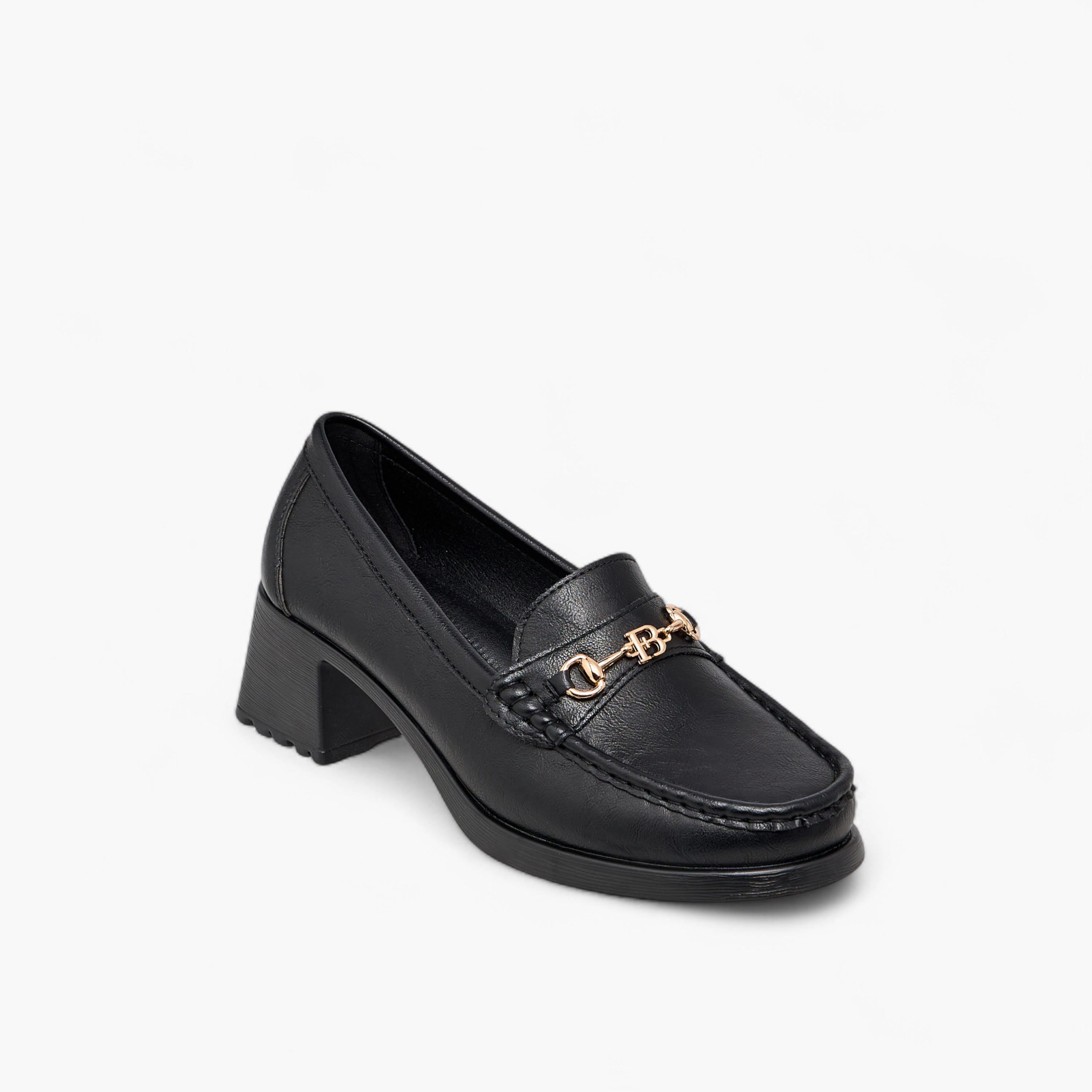 Flora Bella Metal Accent Slip-On Loafers with Block Heels-women-shoes-loafersandmoccasins-image-2