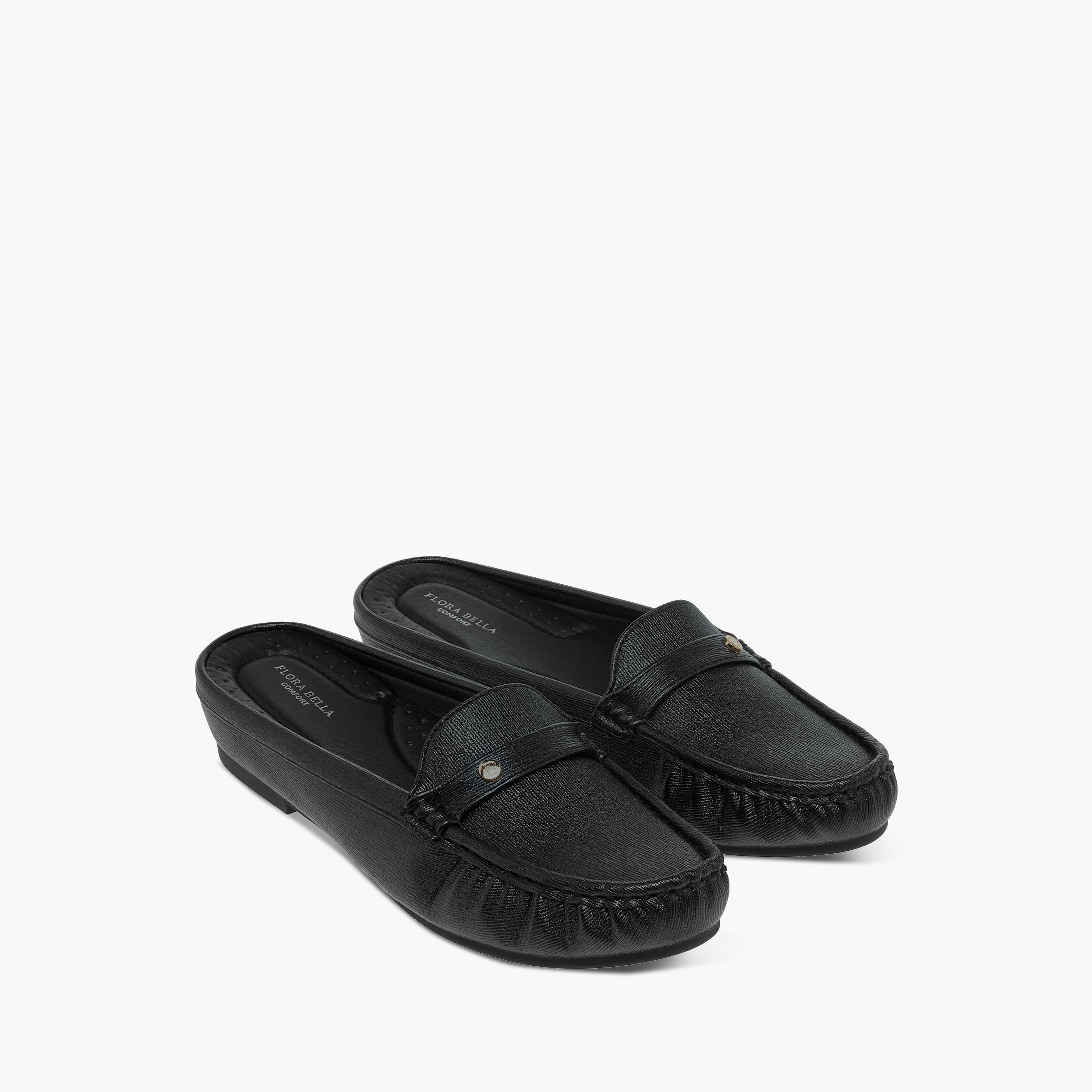 Flora Bella Textured Slip-On Comfort Mules-women-shoes-flats-mules-image-1