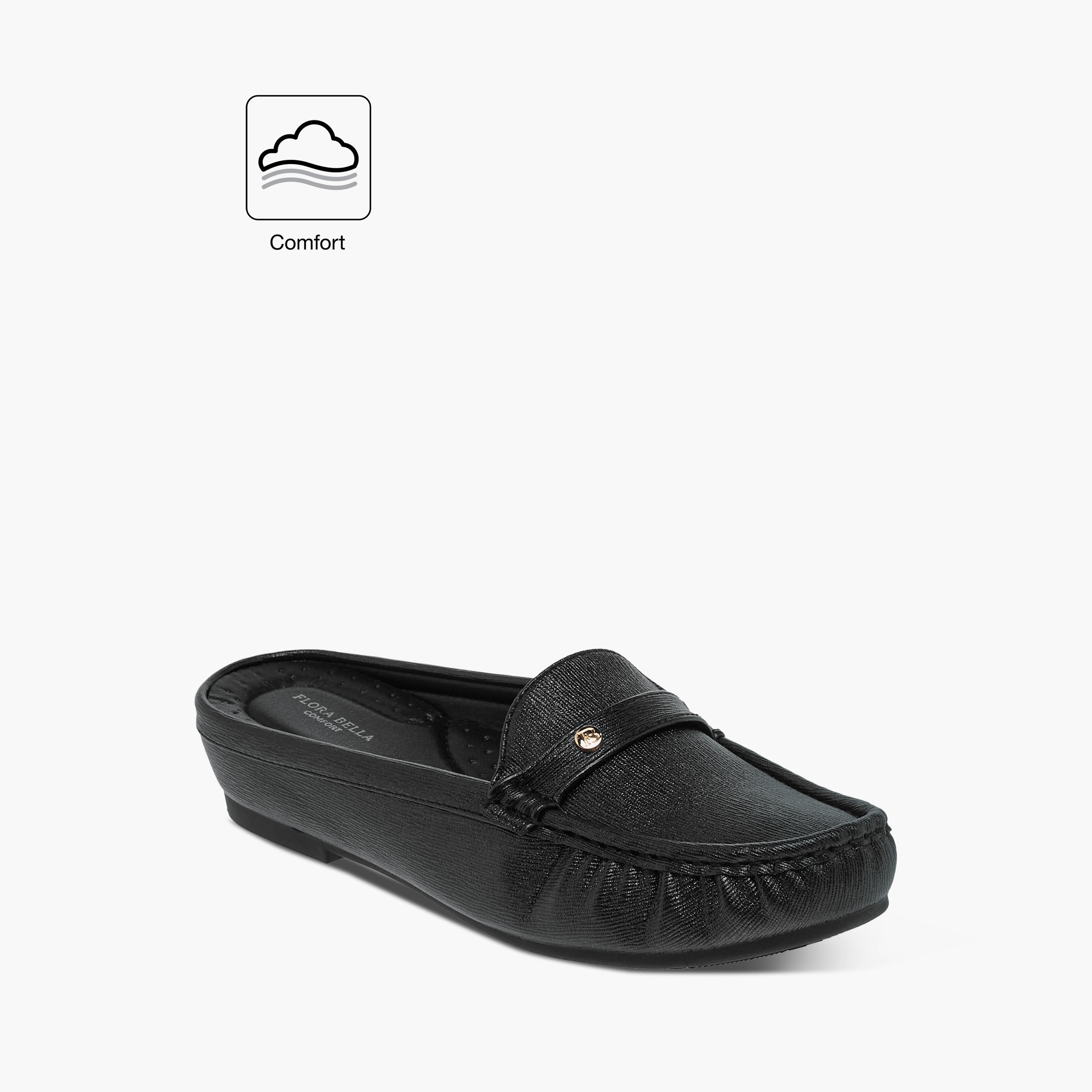Flora Bella Textured Slip-On Comfort Mules-women-shoes-flats-mules-image-2