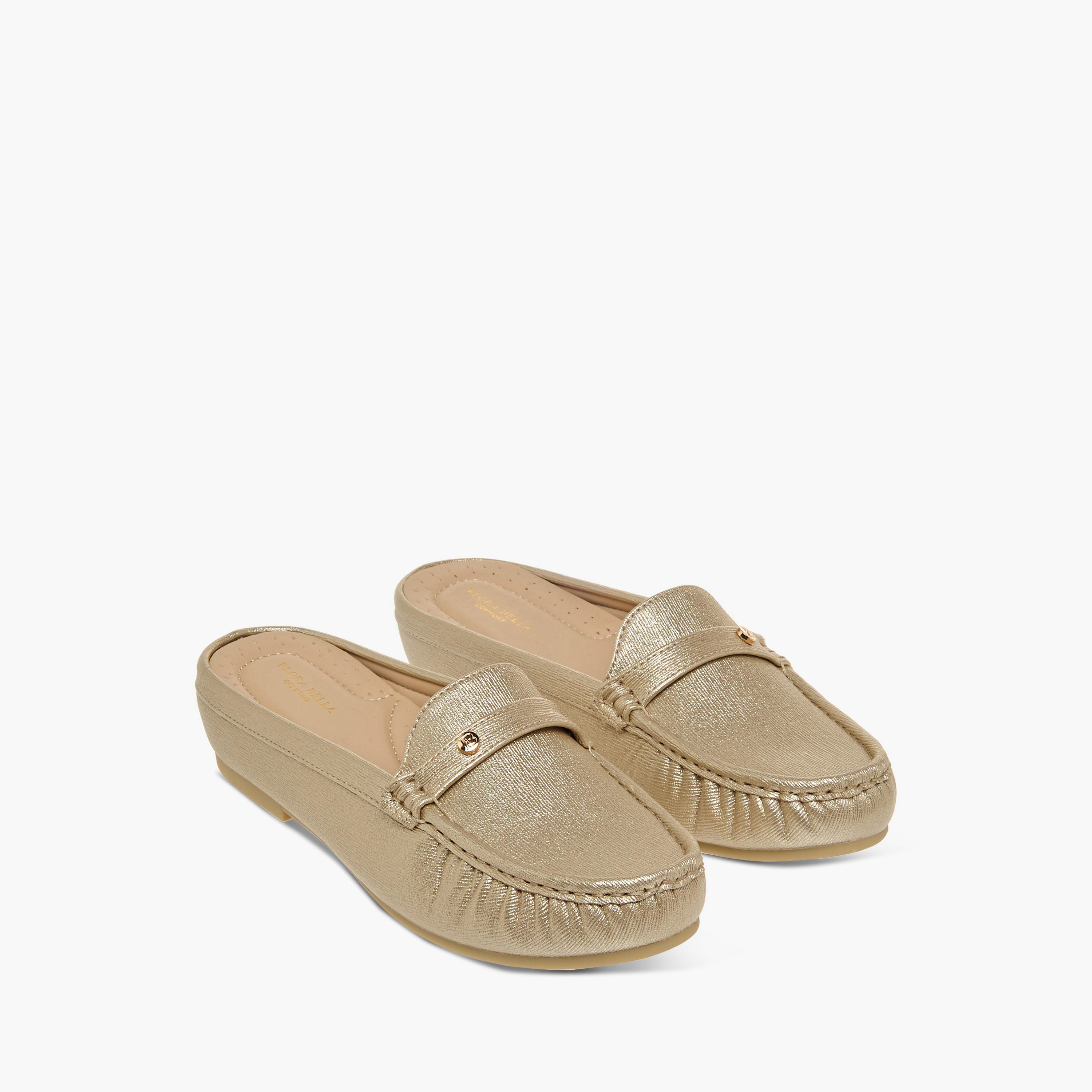 Flora Bella Textured Slip-On Comfort Mules-women-shoes-flats-mules-image-1