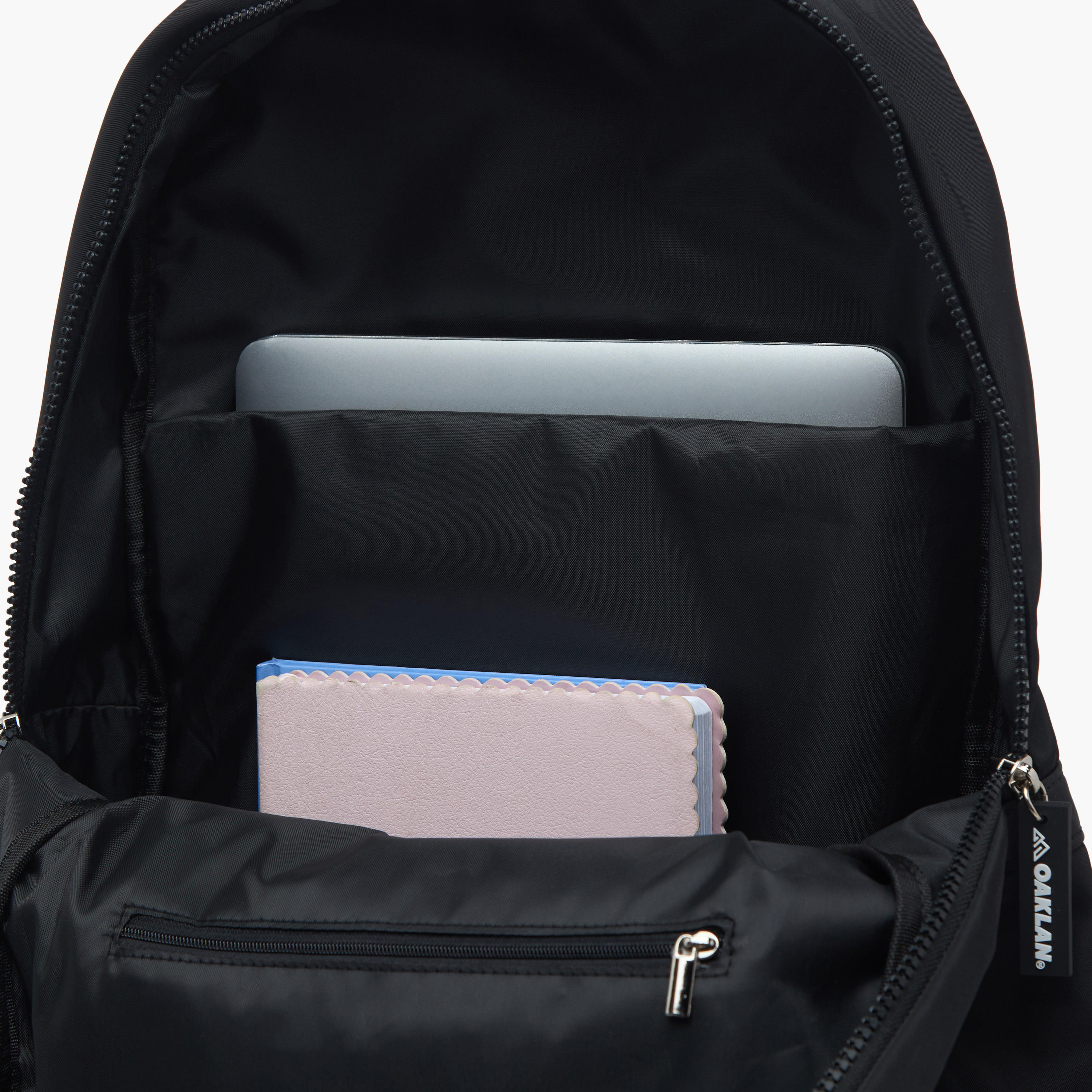 Oaklan by Shoexpress Logo Print School Backpack with Zip Closure and Pouch - 32x13x45 cm-school-bagsandbackpacks-backpacks-image-10