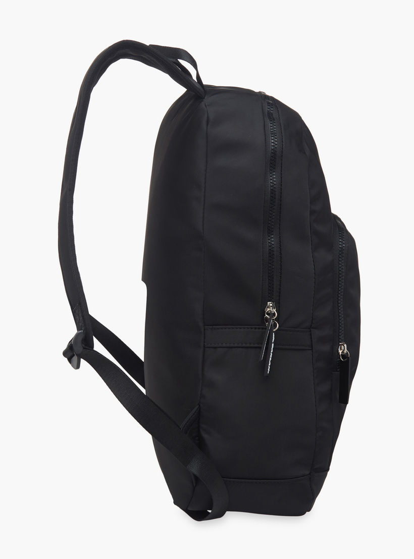 Oaklan by Shoexpress Logo Print School Backpack with Zip Closure and Pouch - 32x13x45 cm-school-bagsandbackpacks-backpacks-image-3