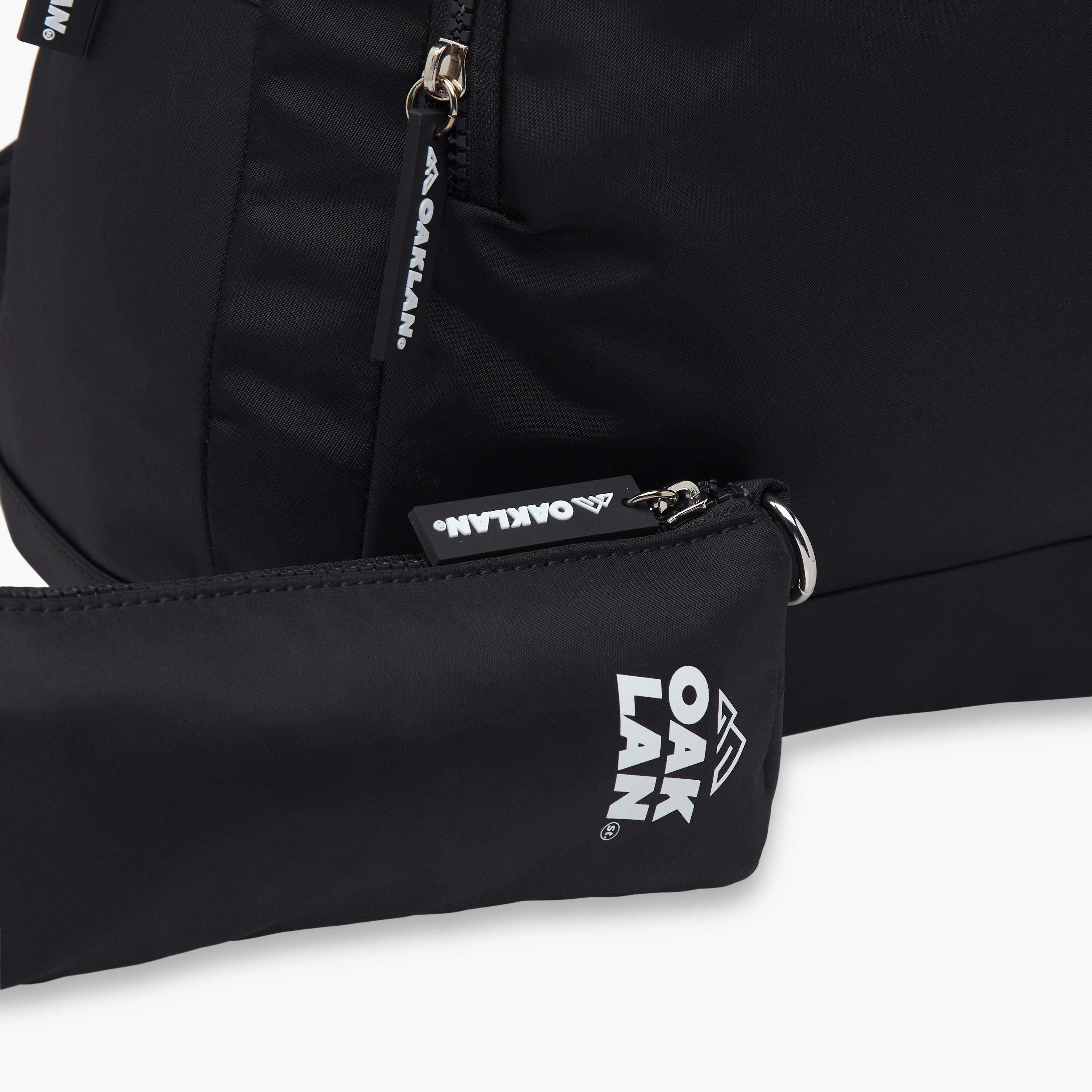 Oaklan by Shoexpress Logo Print School Backpack with Zip Closure and Pouch - 32x13x45 cm-school-bagsandbackpacks-backpacks-image-8