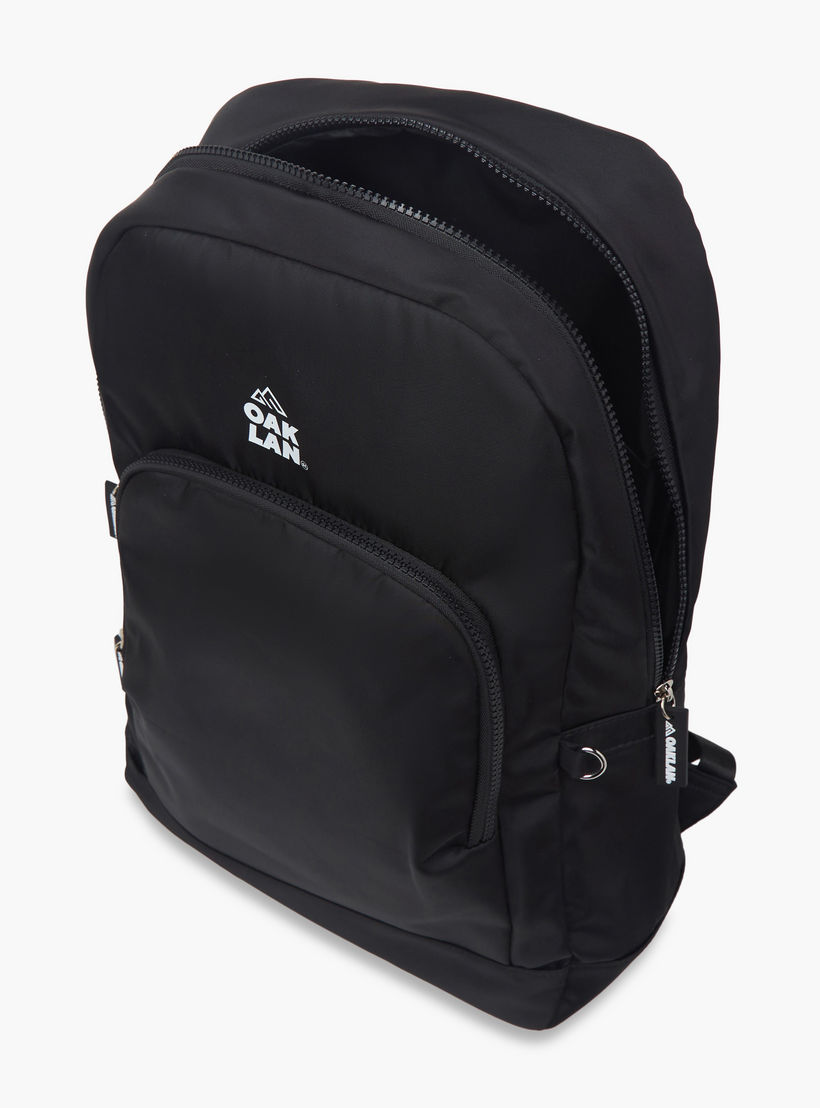 Oaklan by Shoexpress Logo Print School Backpack with Zip Closure and Pouch - 32x13x45 cm-school-bagsandbackpacks-backpacks-image-9
