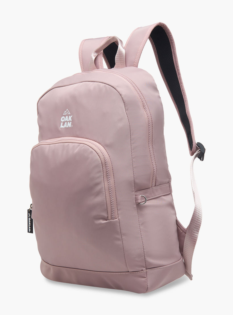 Oaklan by Shoexpress Logo Print School Backpack with Zip Closure and Pouch - 32x13x45 cm-school-bagsandbackpacks-backpacks-image-2