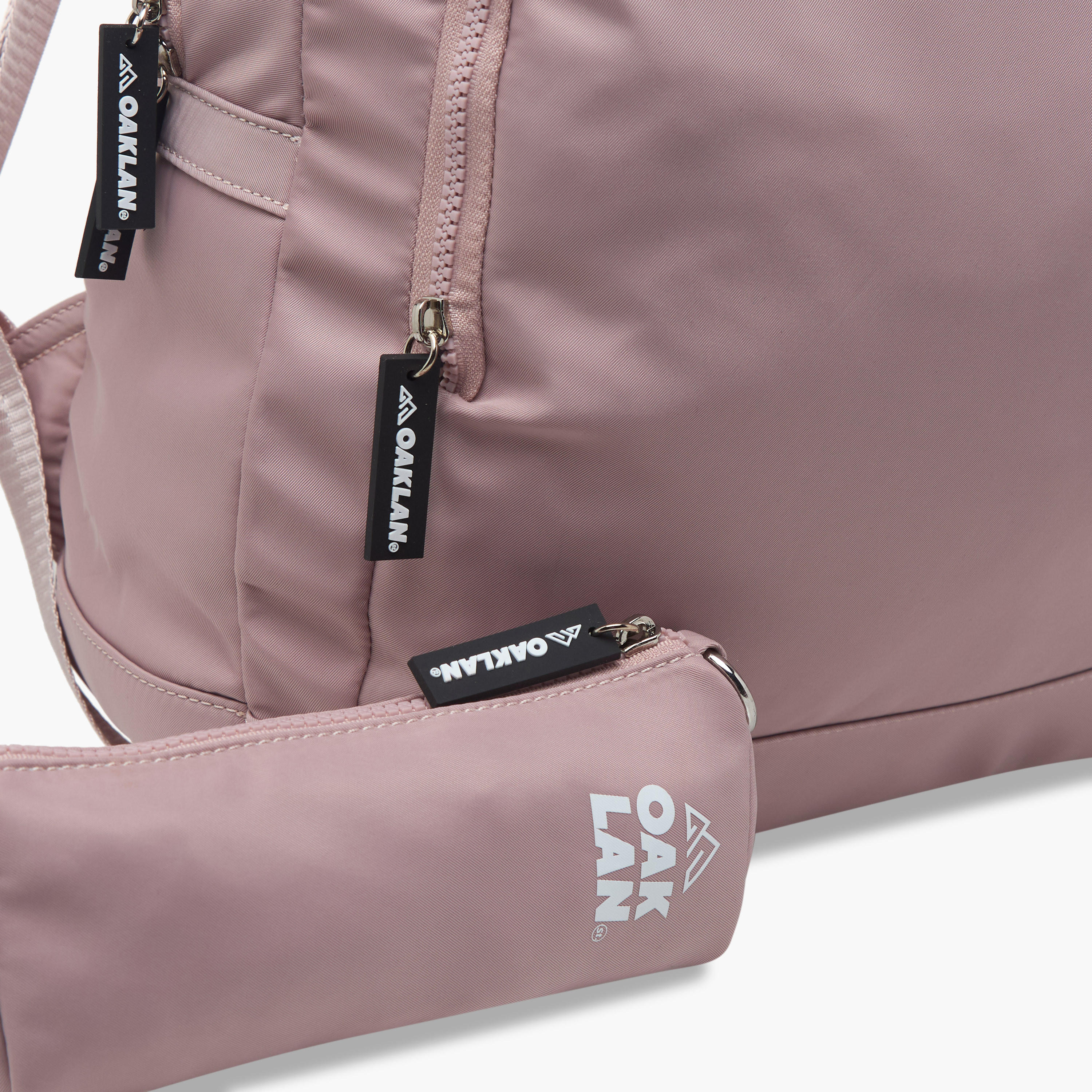 Oaklan by Shoexpress Logo Print School Backpack with Zip Closure and Pouch - 32x13x45 cm-school-bagsandbackpacks-backpacks-image-8