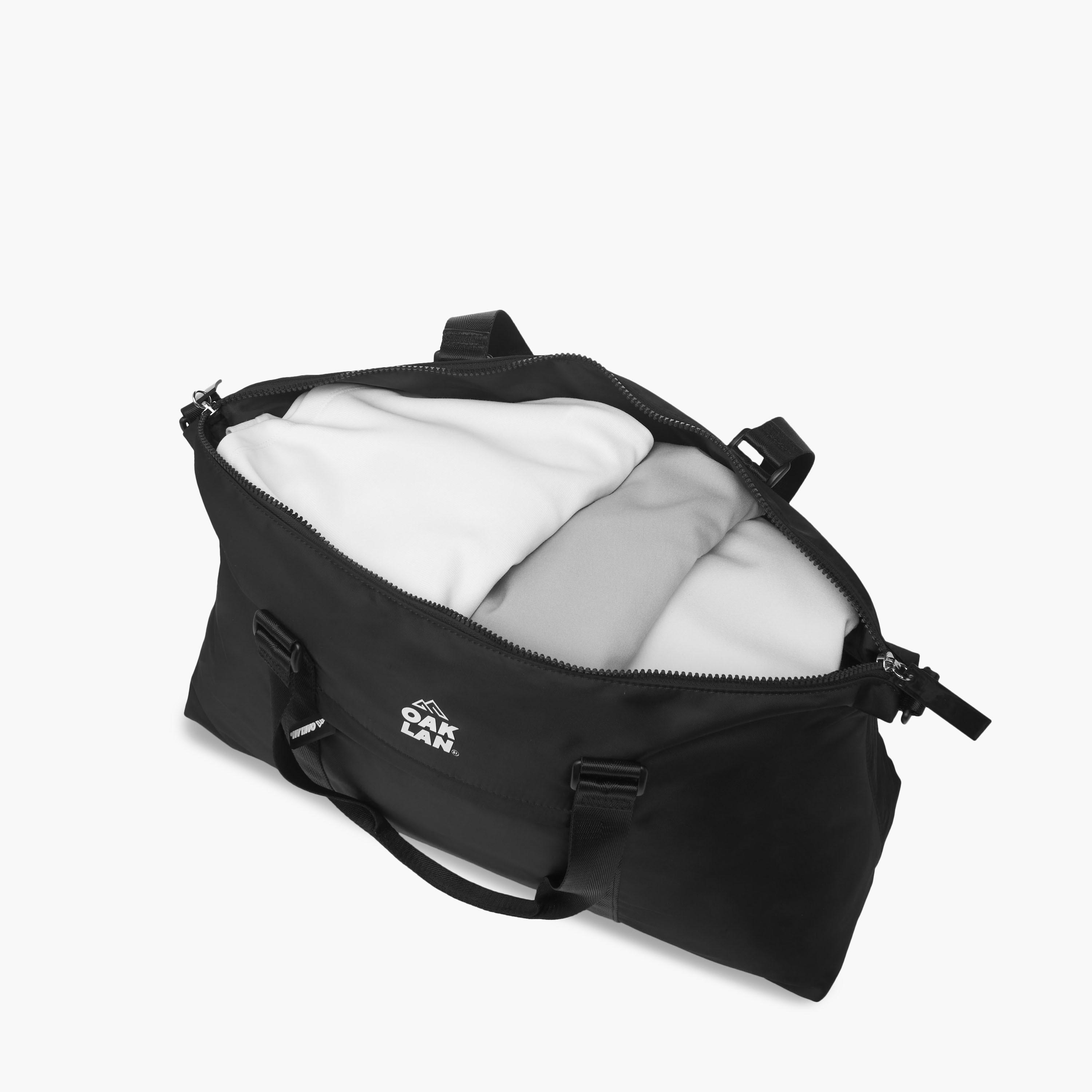 Oaklan by Shoexpress Logo Print Duffle Bag with Double Handles and Zip Closure-women-bagsandwallets-handbags-image-9