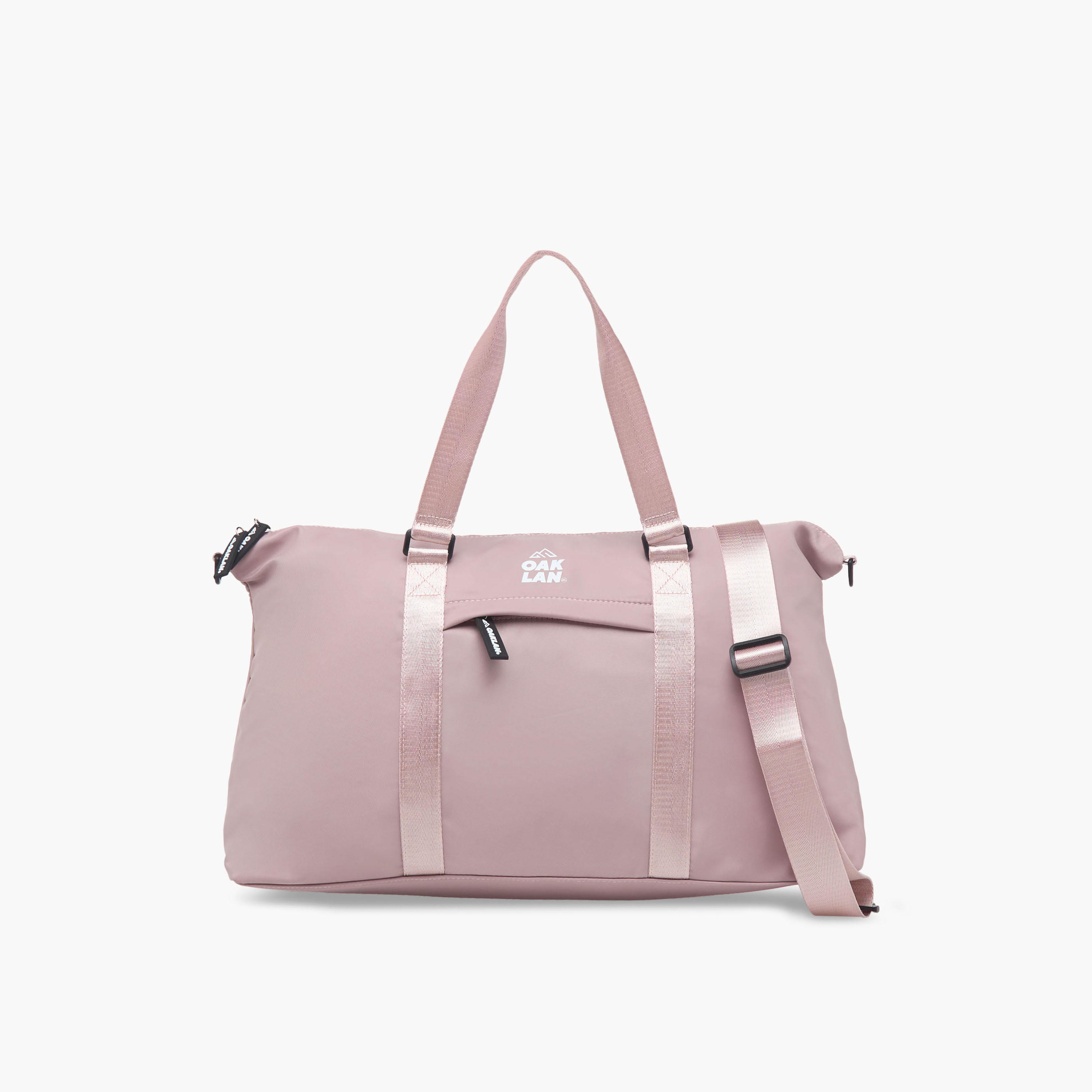 شنطة دافل بمقابض مزدوجة وسحاب إغلاق وطبعات شعار من أوكلان من شو إكسبريس-women-bagsandwallets-handbags-image-1
