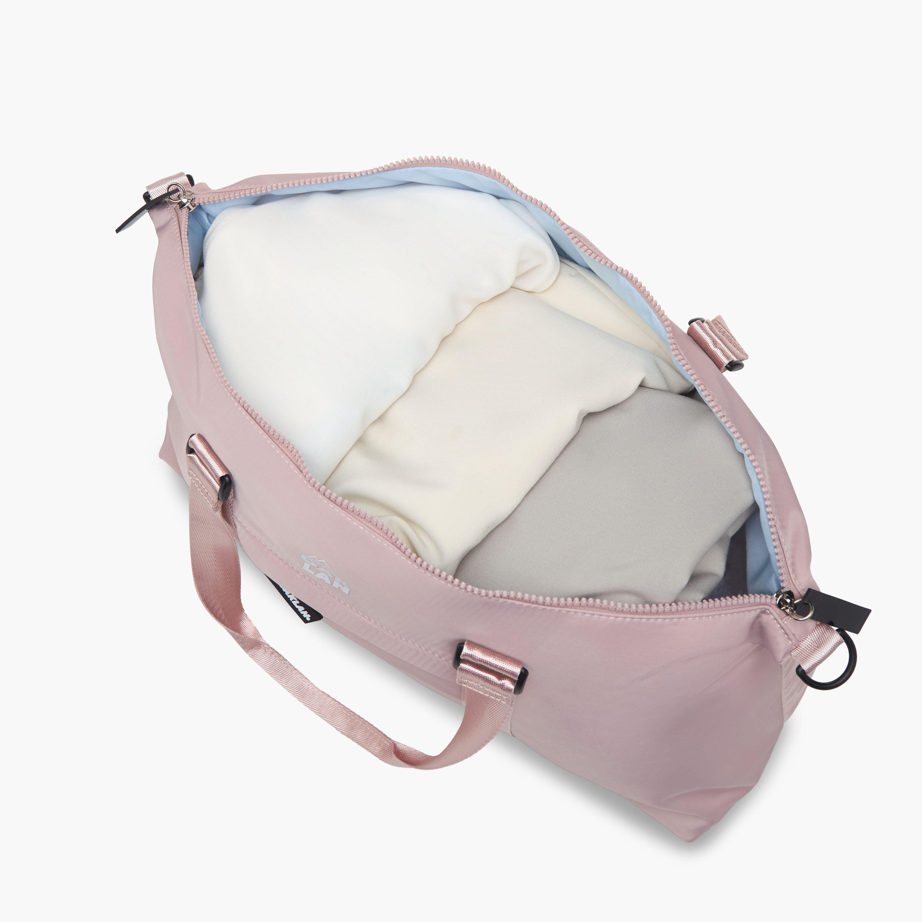 Oaklan by Shoexpress Logo Print Duffle Bag with Double Handles and Zip Closure-women-bagsandwallets-handbags-image-9