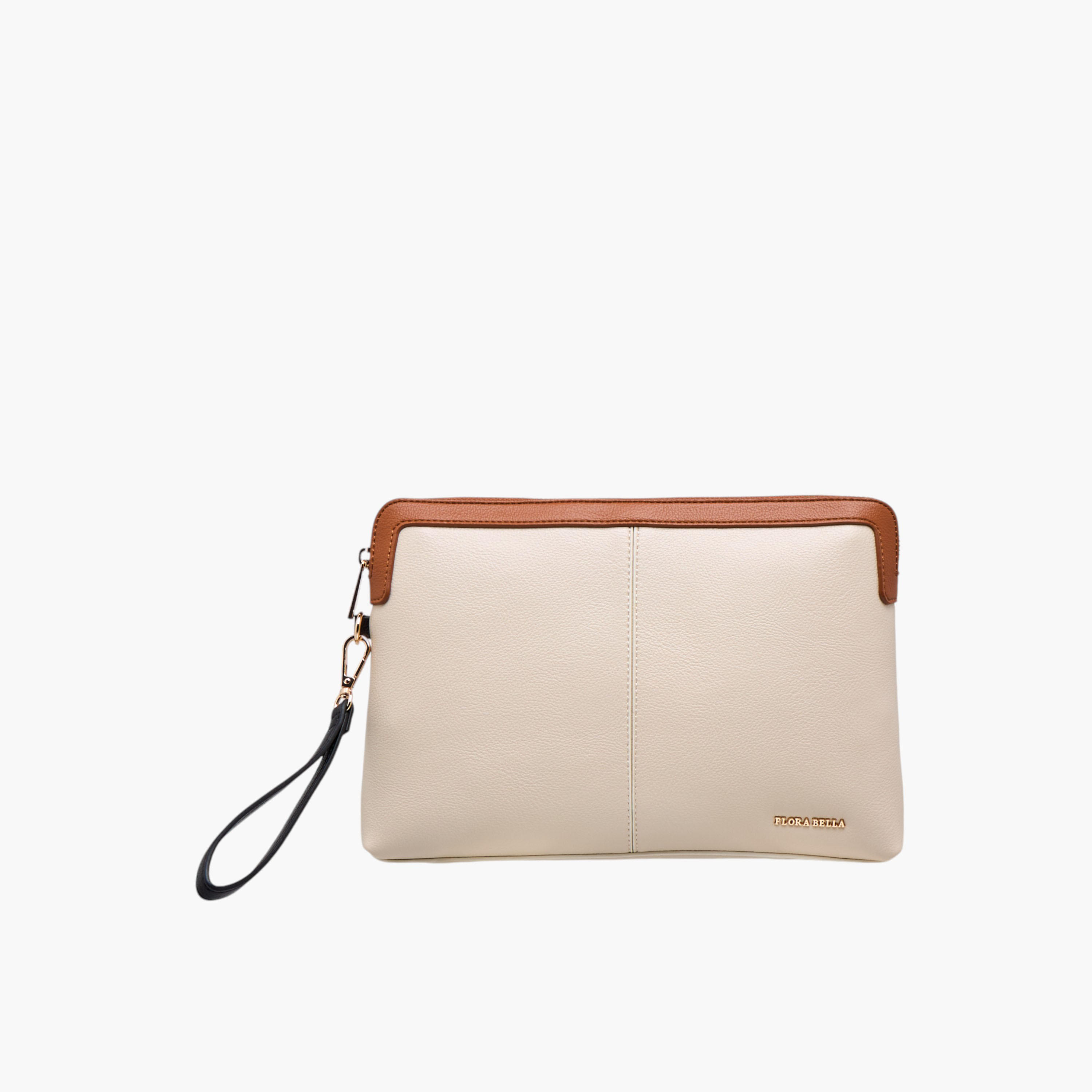 شنطة كلاتش بقصة مغايرة وسحاب إغلاق من فلورا بيلا-women-bagsandwallets-handbags-image-1