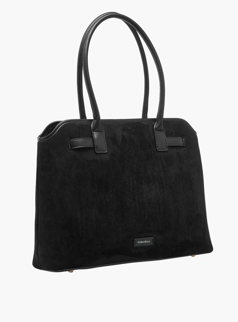 Flora Bella Solid Tote Bag with Double Handles and Zip Closure-women-bagsandwallets-handbags-image-5
