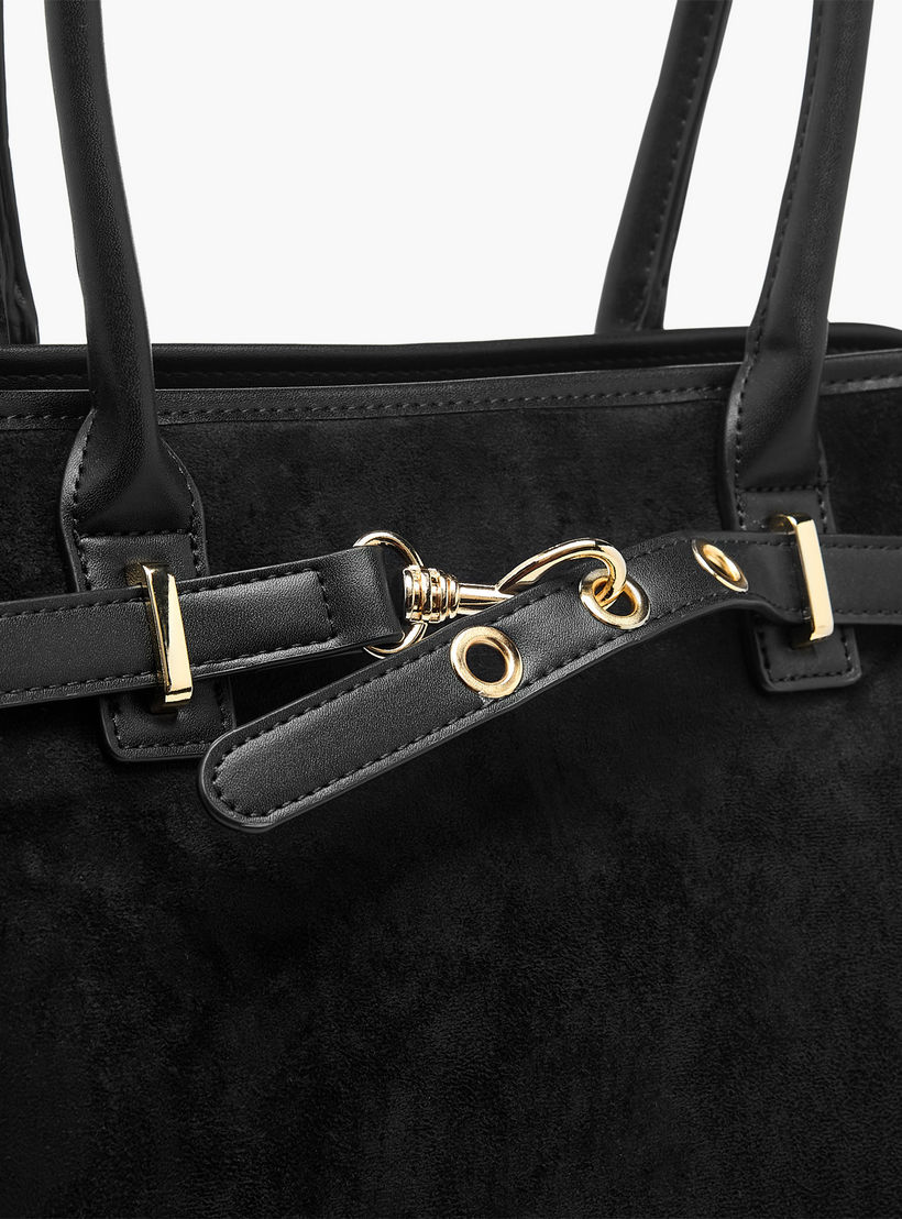 Flora Bella Solid Tote Bag with Double Handles and Zip Closure-women-bagsandwallets-handbags-image-6