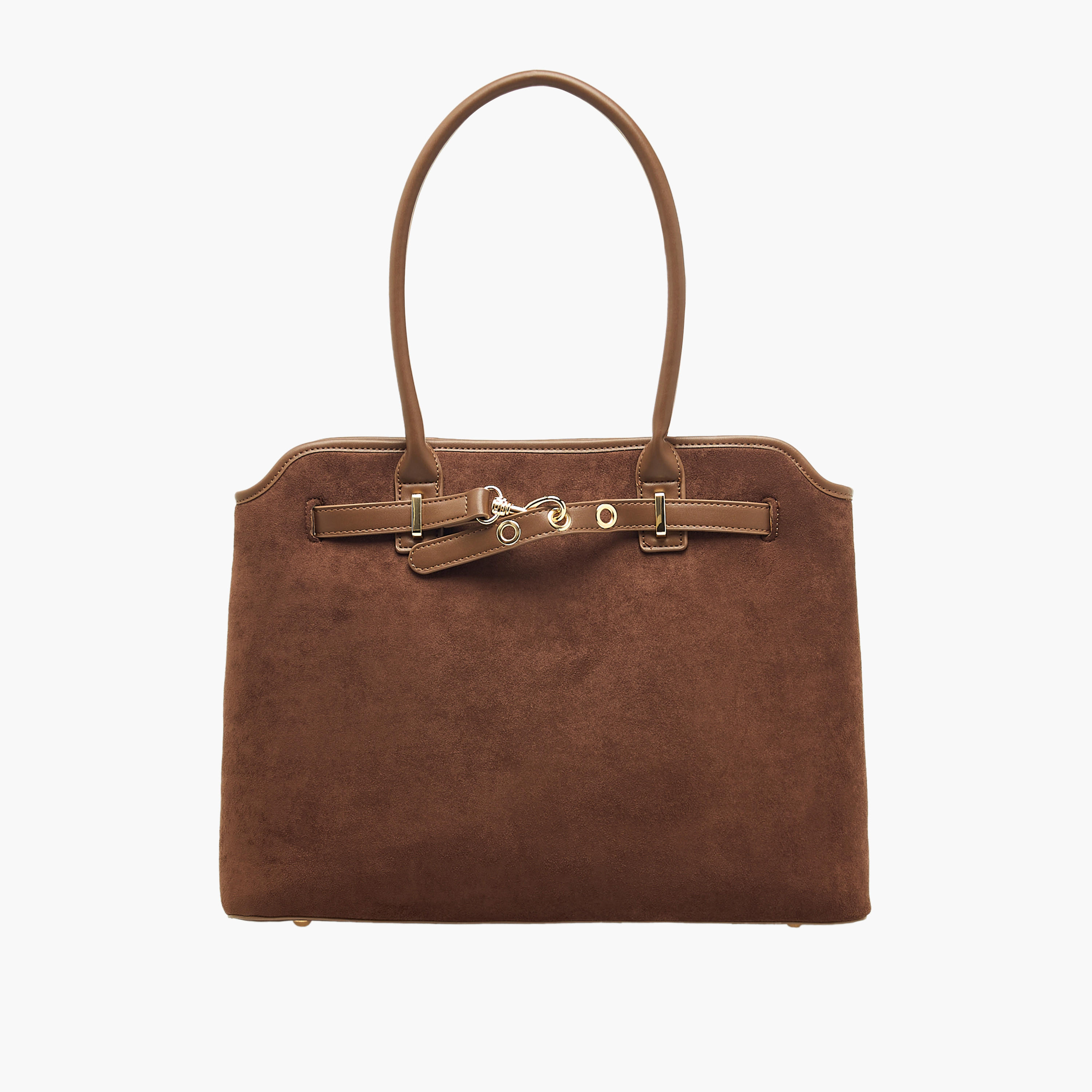 شنطة توتي سادة بسحاب إغلاق ومقابض مزدوجة من فلورا بيلا-women-bagsandwallets-handbags-image-1