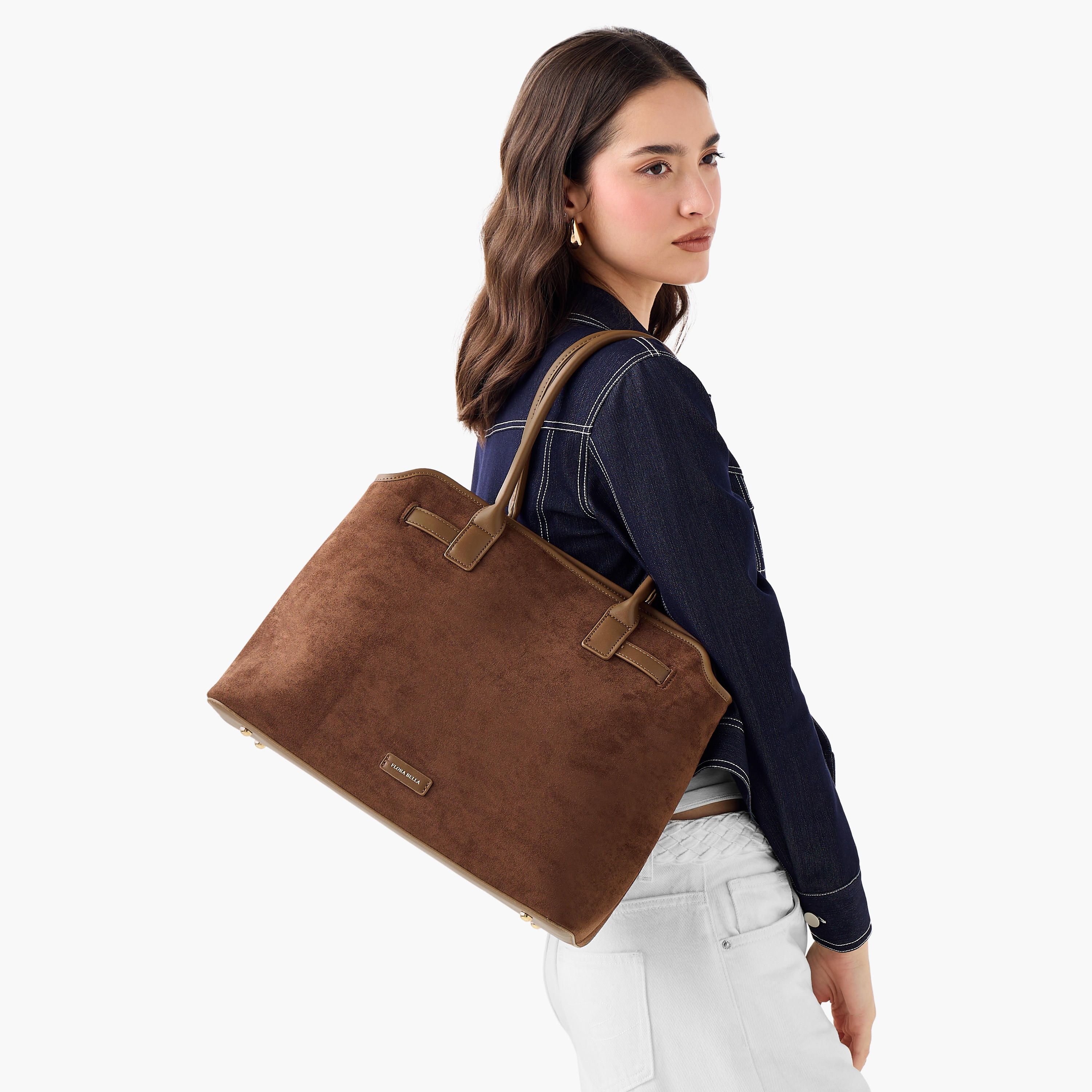 شنطة توتي سادة بسحاب إغلاق ومقابض مزدوجة من فلورا بيلا-women-bagsandwallets-handbags-image-2