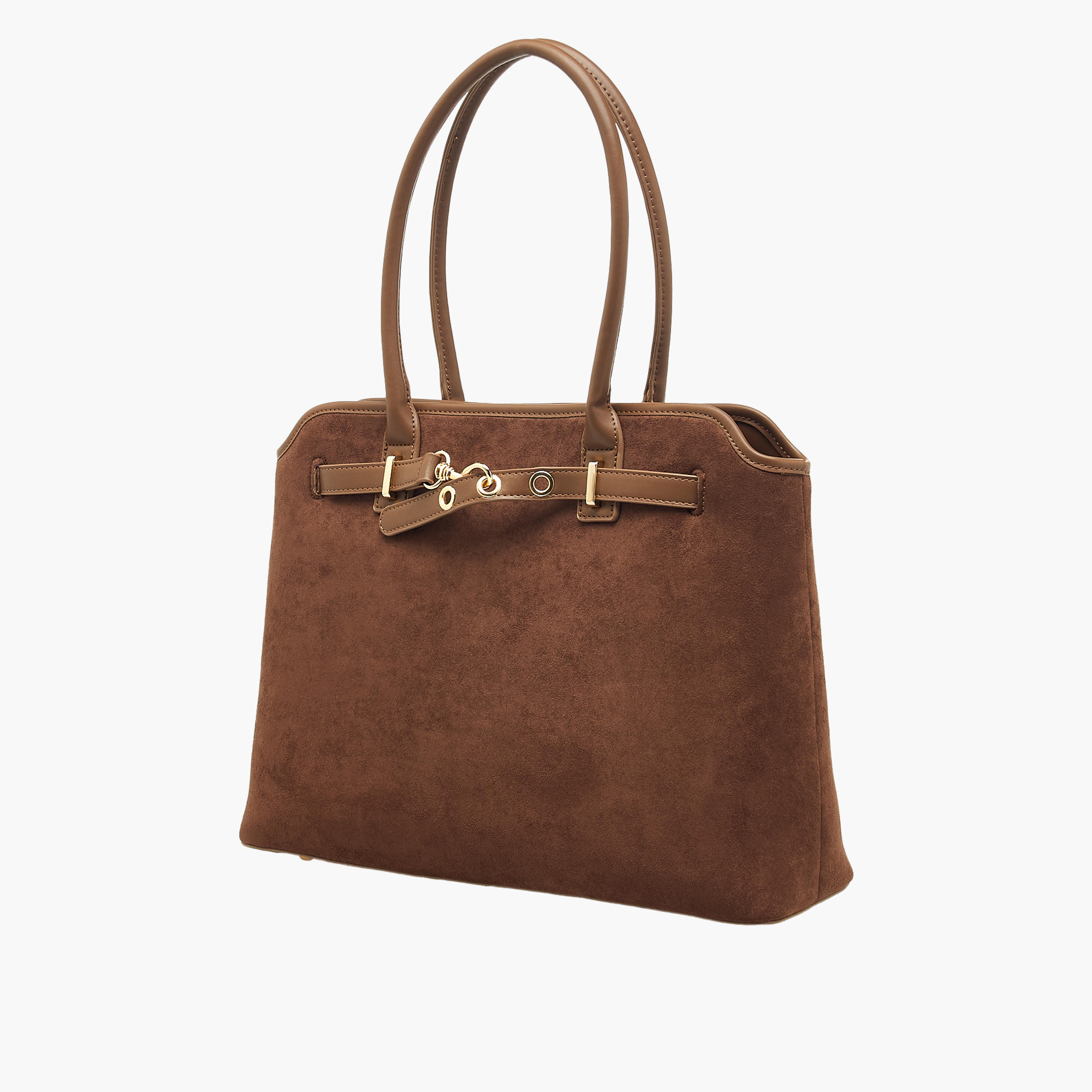 شنطة توتي سادة بسحاب إغلاق ومقابض مزدوجة من فلورا بيلا-women-bagsandwallets-handbags-image-3