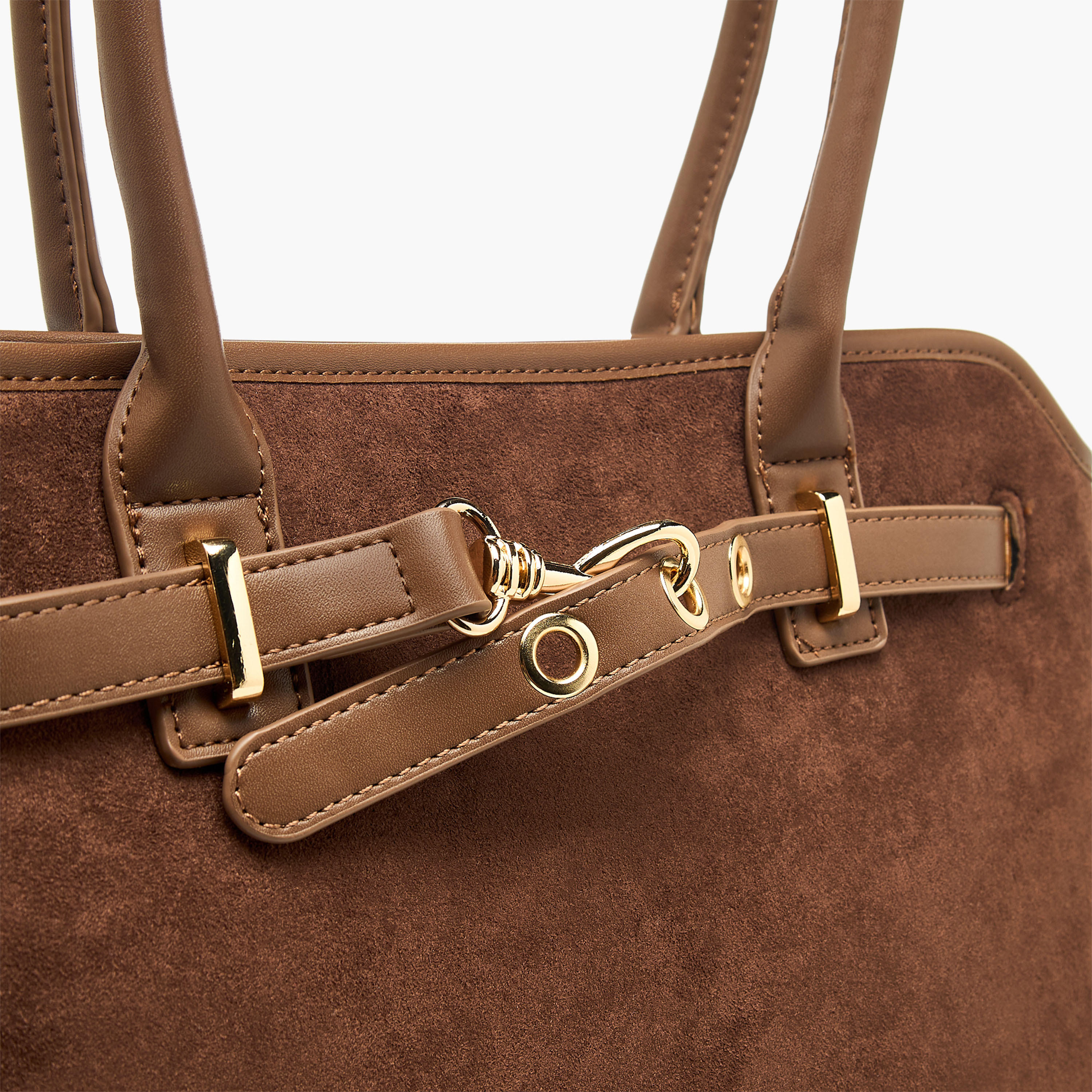 شنطة توتي سادة بسحاب إغلاق ومقابض مزدوجة من فلورا بيلا-women-bagsandwallets-handbags-image-5