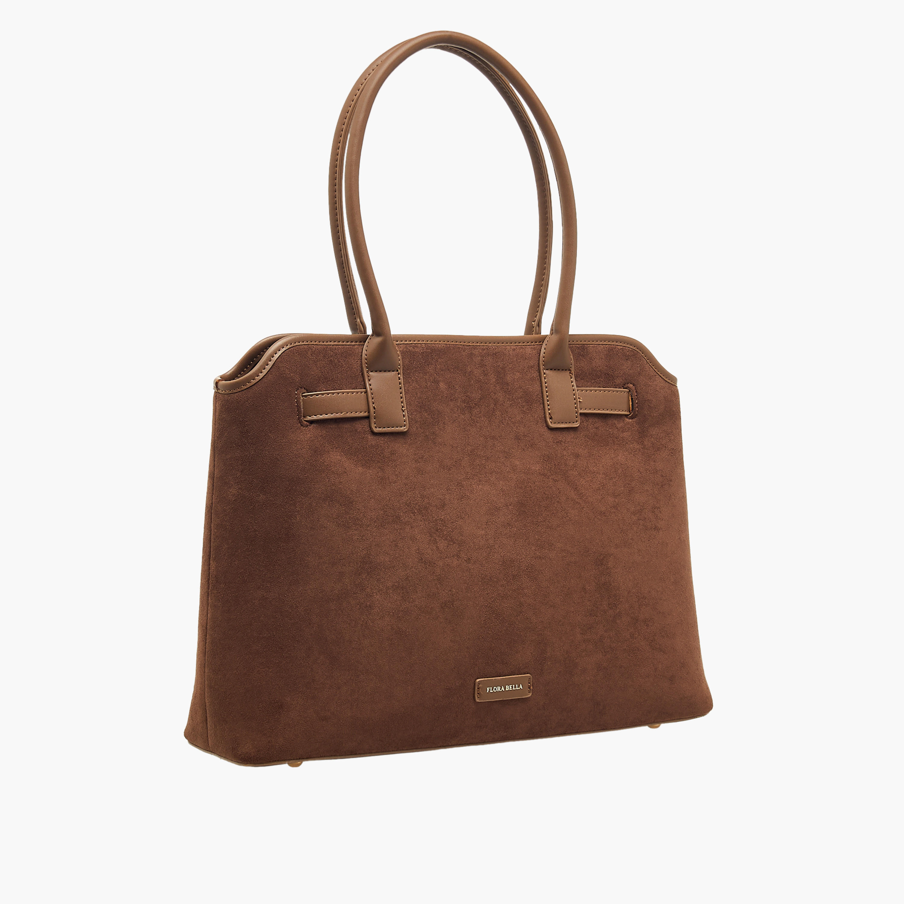 شنطة توتي سادة بسحاب إغلاق ومقابض مزدوجة من فلورا بيلا-women-bagsandwallets-handbags-image-4