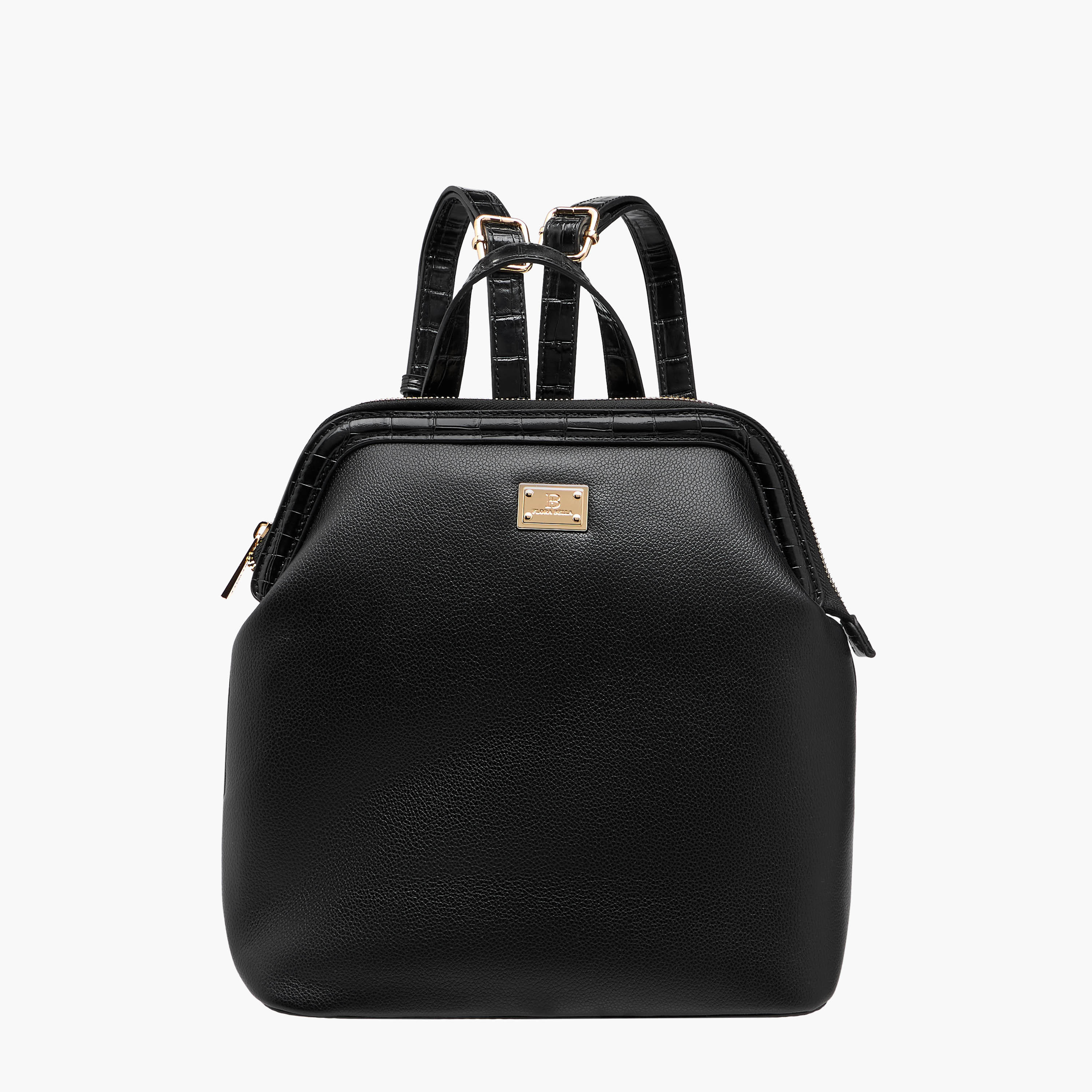 Flora Bella Solid Backpack with Adjustable Straps and Zip Closure - 11x26x28 cm-women-bagsandwallets-backpacks-image-1