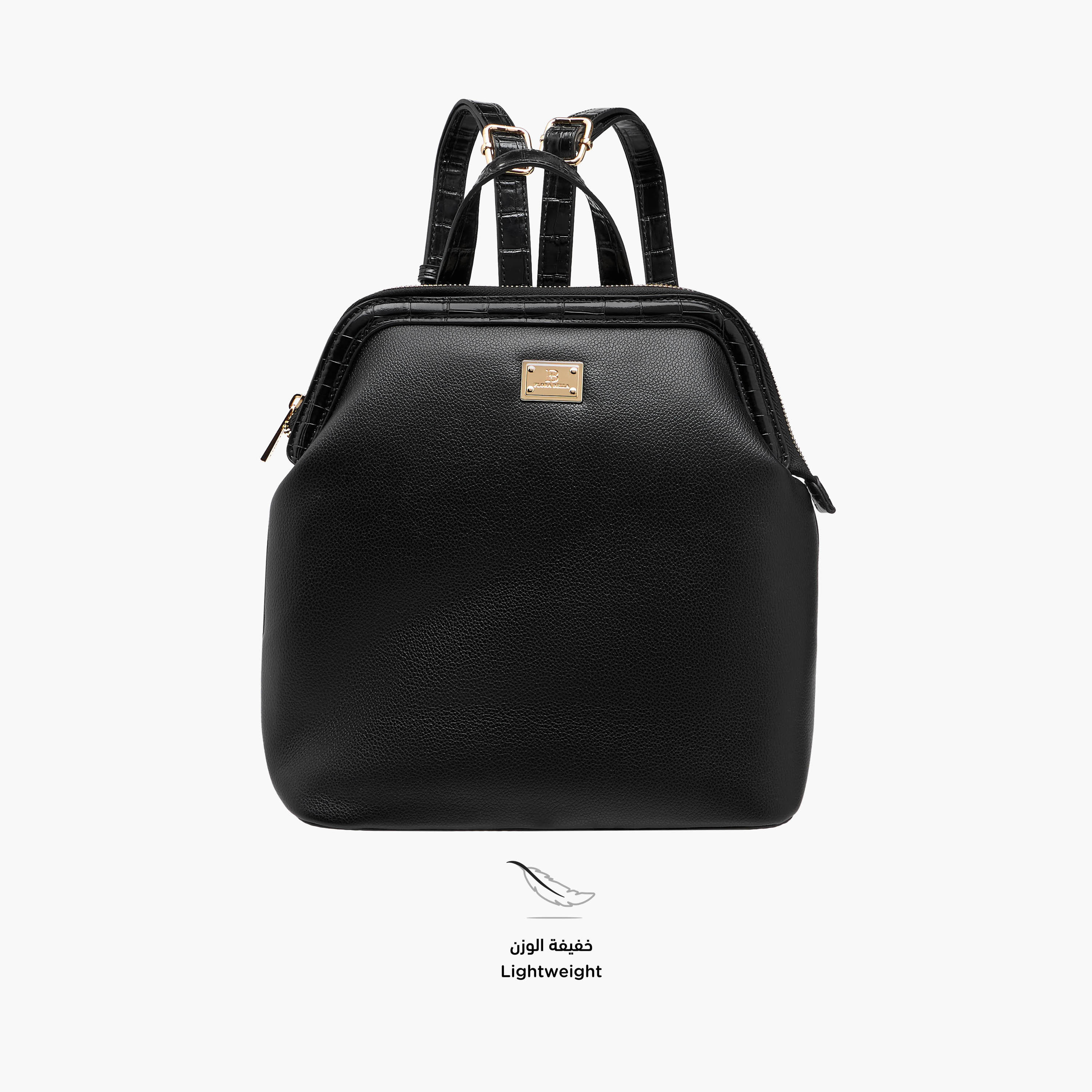 Flora Bella Solid Backpack with Adjustable Straps and Zip Closure - 11x26x28 cm-women-bagsandwallets-backpacks-image-4