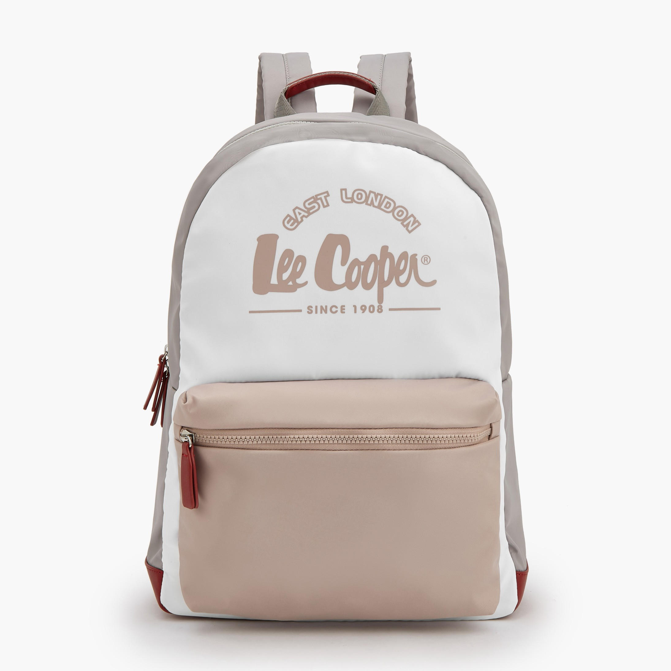Lee Cooper Logo Print Backpack with Front Pocket-women-bagsandwallets-backpacks-image-1