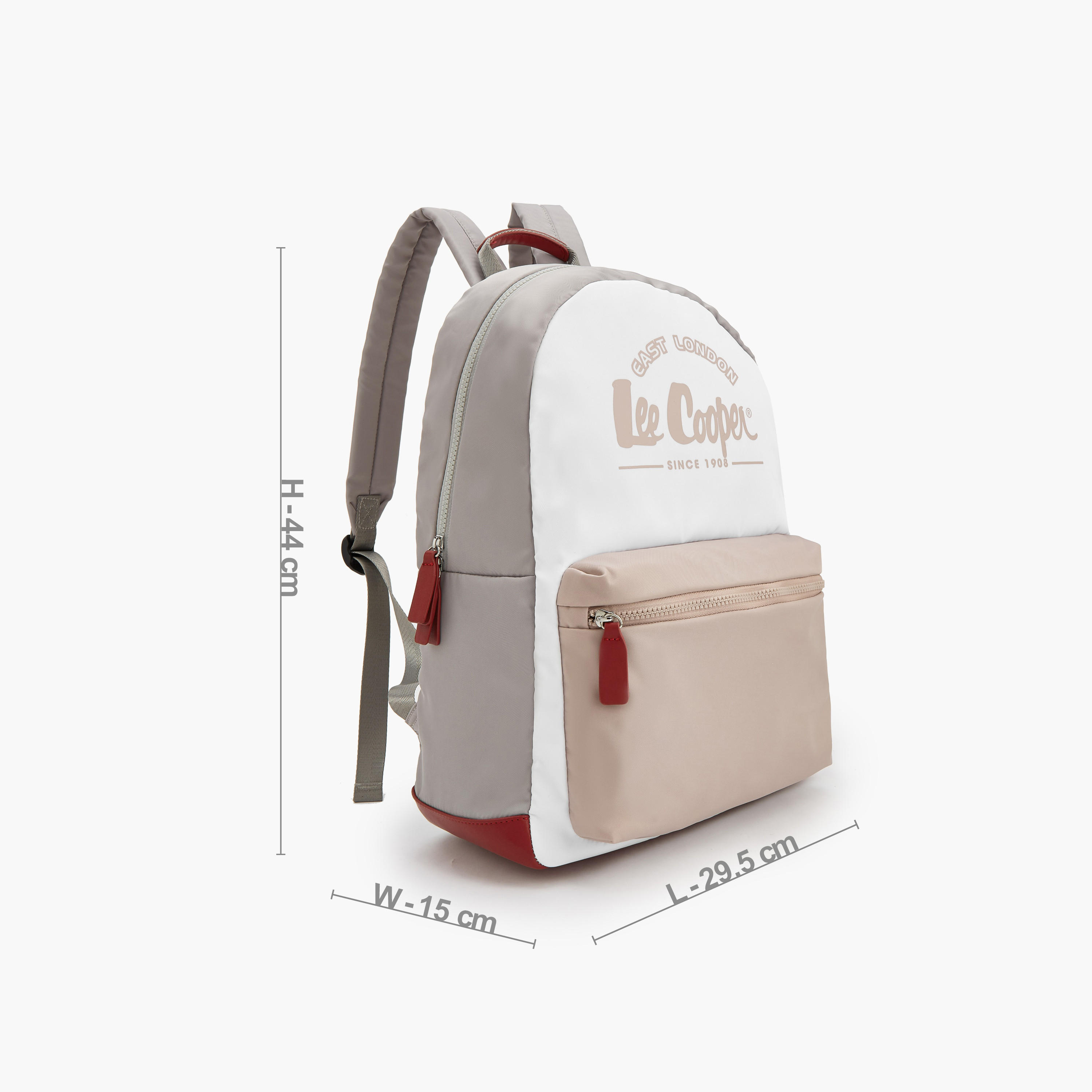 Lee Cooper Logo Print Backpack with Front Pocket-women-bagsandwallets-backpacks-image-5