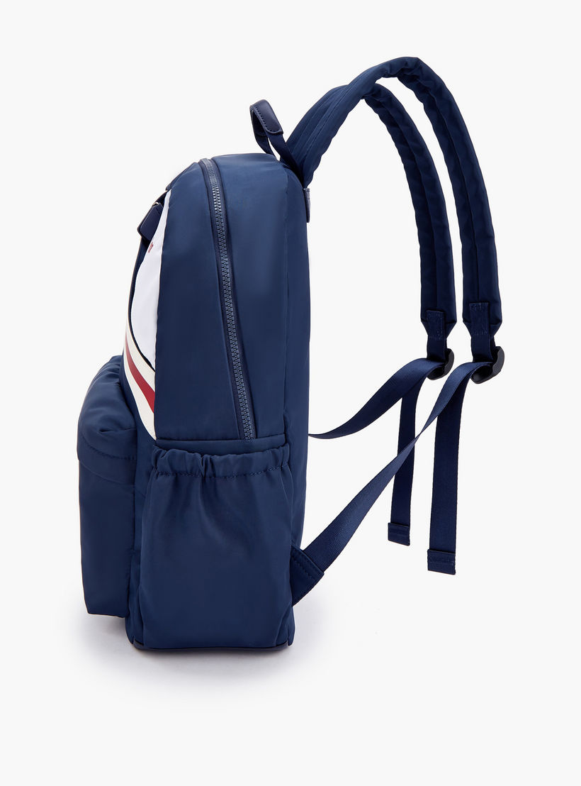 Lee Cooper Logo Print Backpack with Adjustable Shoulder Straps-school-bagsandbackpacks-backpacks-image-5