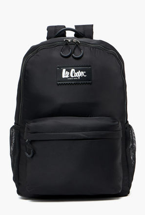 Lee Cooper Logo Applique Backpack with Padded Shoulder Straps-women-bagsandwallets-backpacks-image-1
