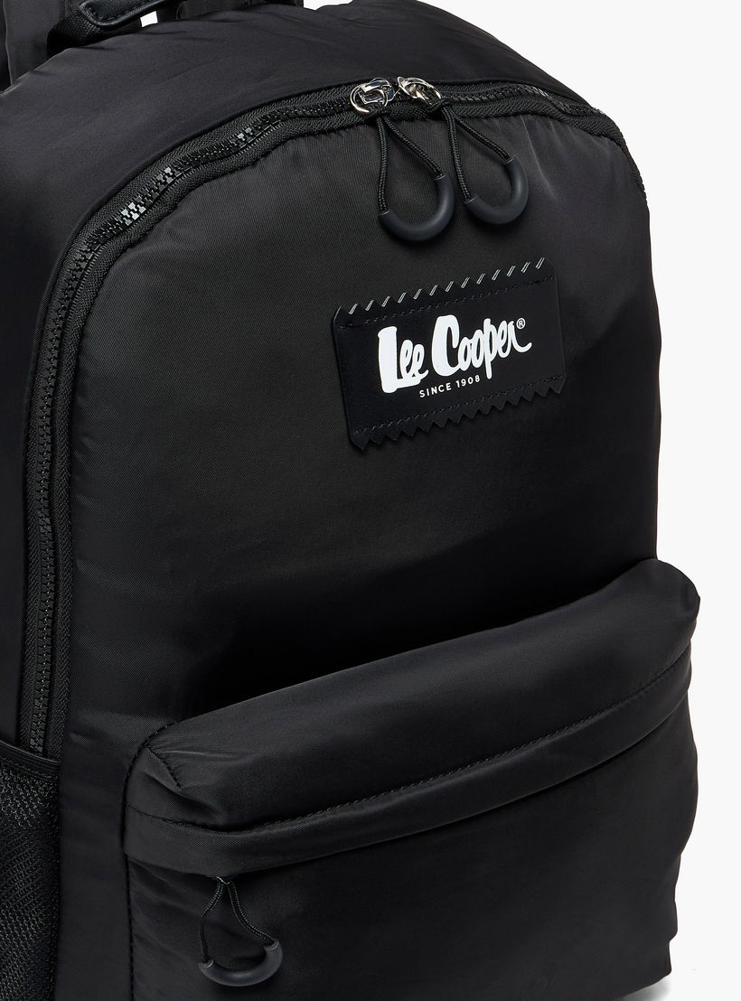 Lee Cooper Logo Applique Backpack with Padded Shoulder Straps-women-bagsandwallets-backpacks-image-2