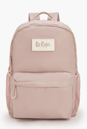 Lee Cooper Logo Applique Backpack with Padded Shoulder Straps-women-bagsandwallets-backpacks-image-1