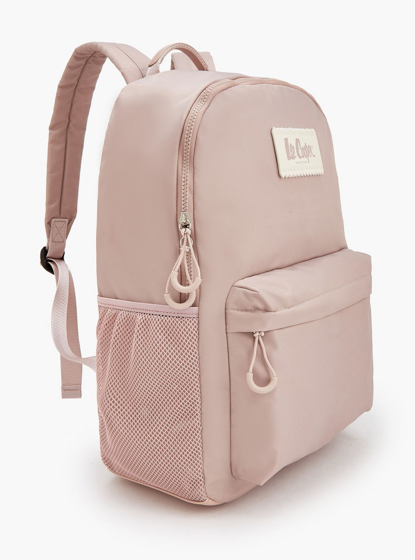 Lee Cooper Logo Applique Backpack with Padded Shoulder Straps-women-bagsandwallets-backpacks-image-4