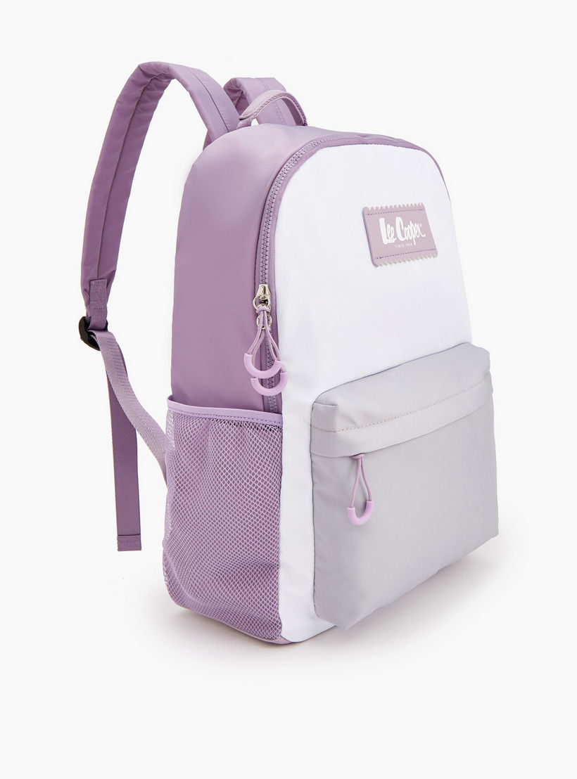 Lee Cooper Colourblock Backpack with Padded Shoulder Straps-women-bagsandwallets-backpacks-image-4
