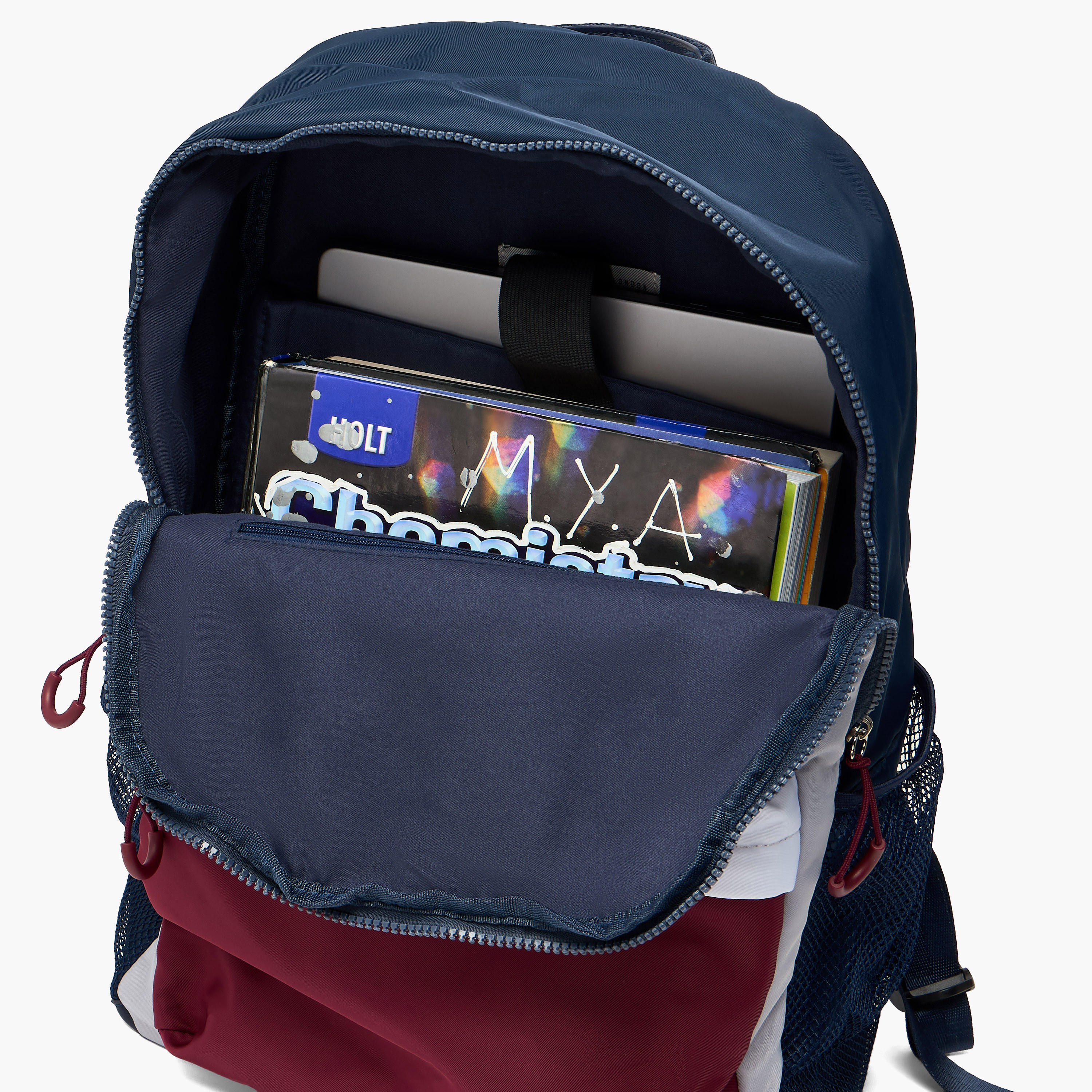 Lee Cooper Colourblock Backpack with Padded Shoulder Straps-women-bagsandwallets-backpacks-image-4