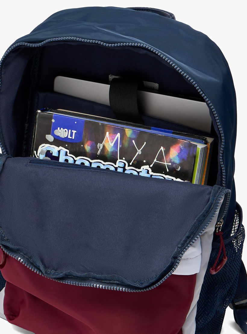 Lee Cooper Colourblock Backpack with Padded Shoulder Straps-women-bagsandwallets-backpacks-image-4