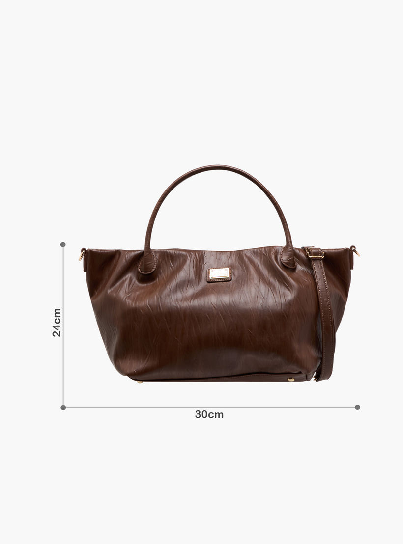 شنطة توتي بارزة الملمس بمقبض مزدوج وحزام كتف قابل للفصل من فلورا بيلا-women-bagsandwallets-handbags-image-2