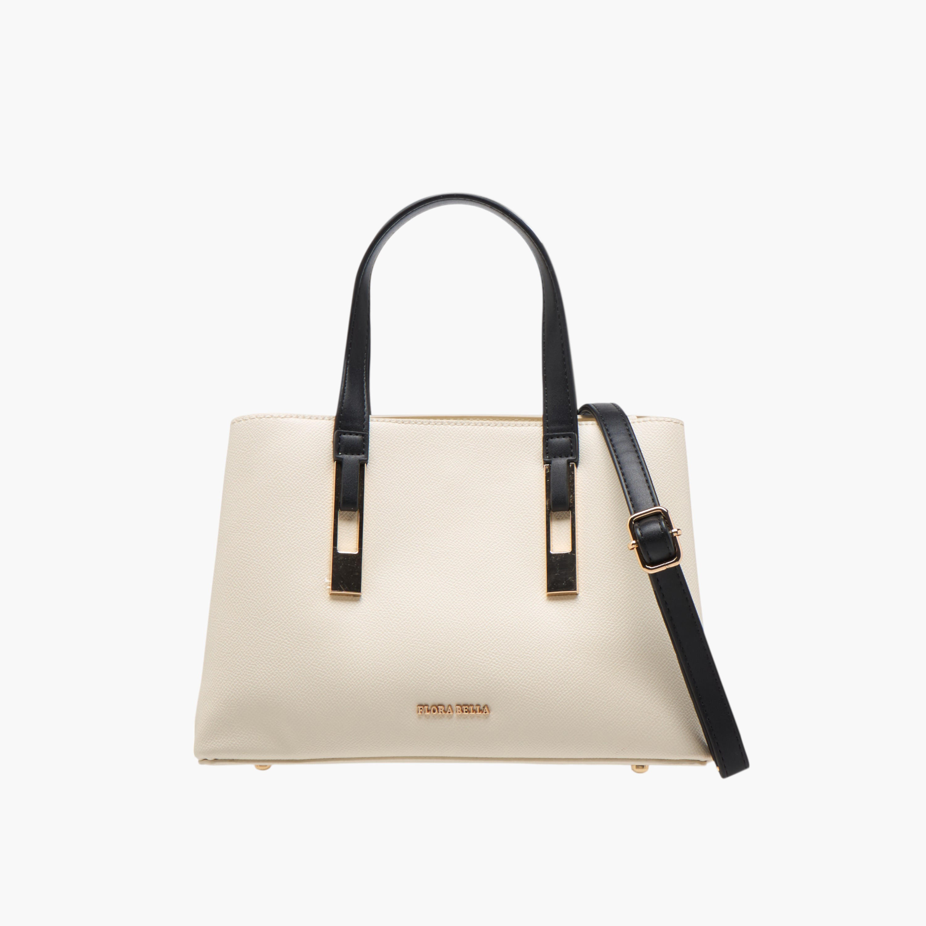 شنطة توتي سادة بمقبض مزدوج وحزام قابل للفصل من فلورا بيلا-women-bagsandwallets-handbags-image-1