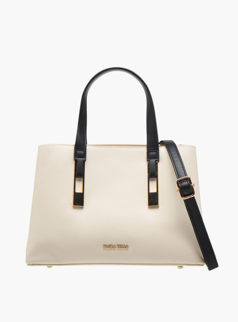 شنطة توتي سادة بمقبض مزدوج وحزام قابل للفصل من فلورا بيلا-women-bagsandwallets-handbags-image-1