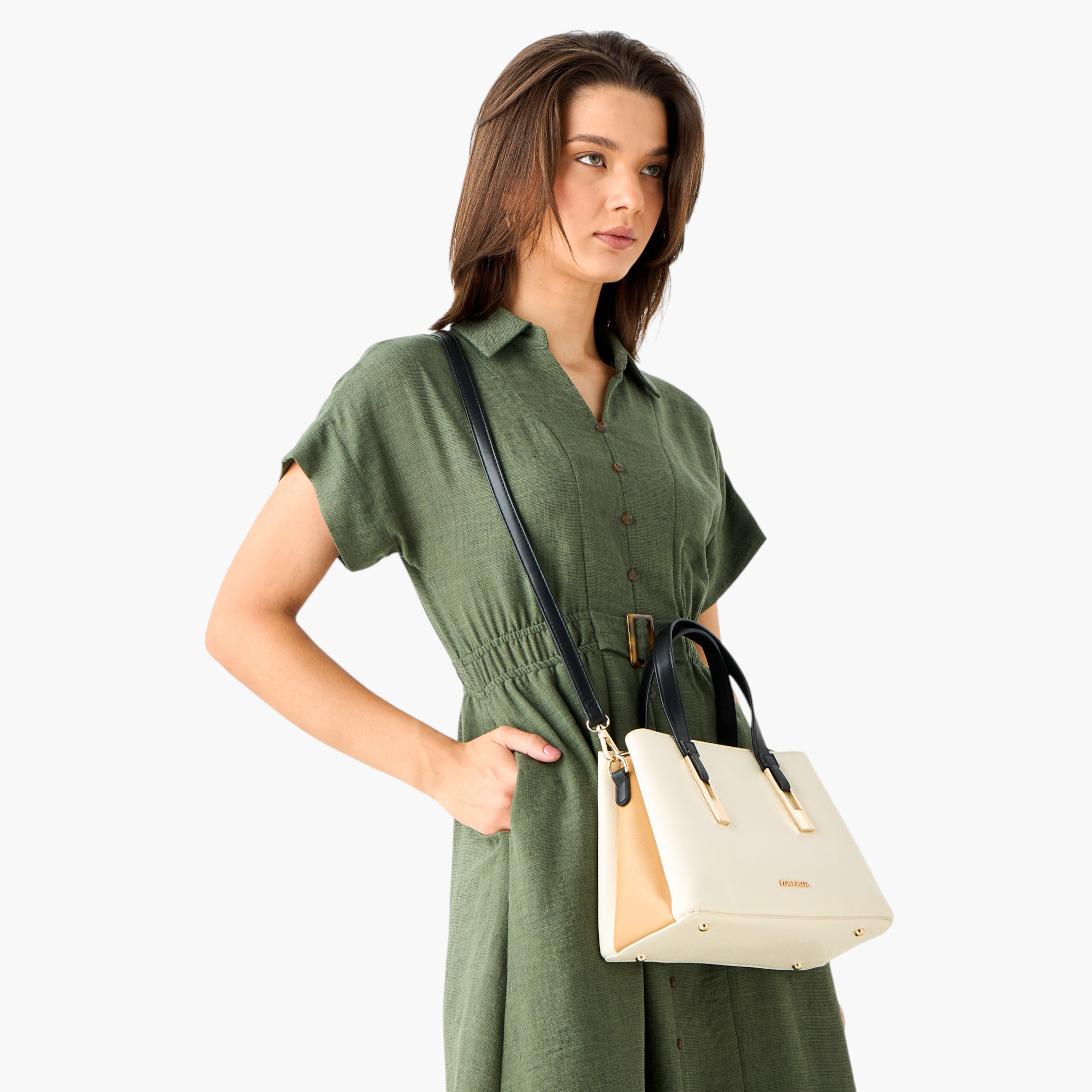 شنطة توتي سادة بمقبض مزدوج وحزام قابل للفصل من فلورا بيلا-women-bagsandwallets-handbags-image-3