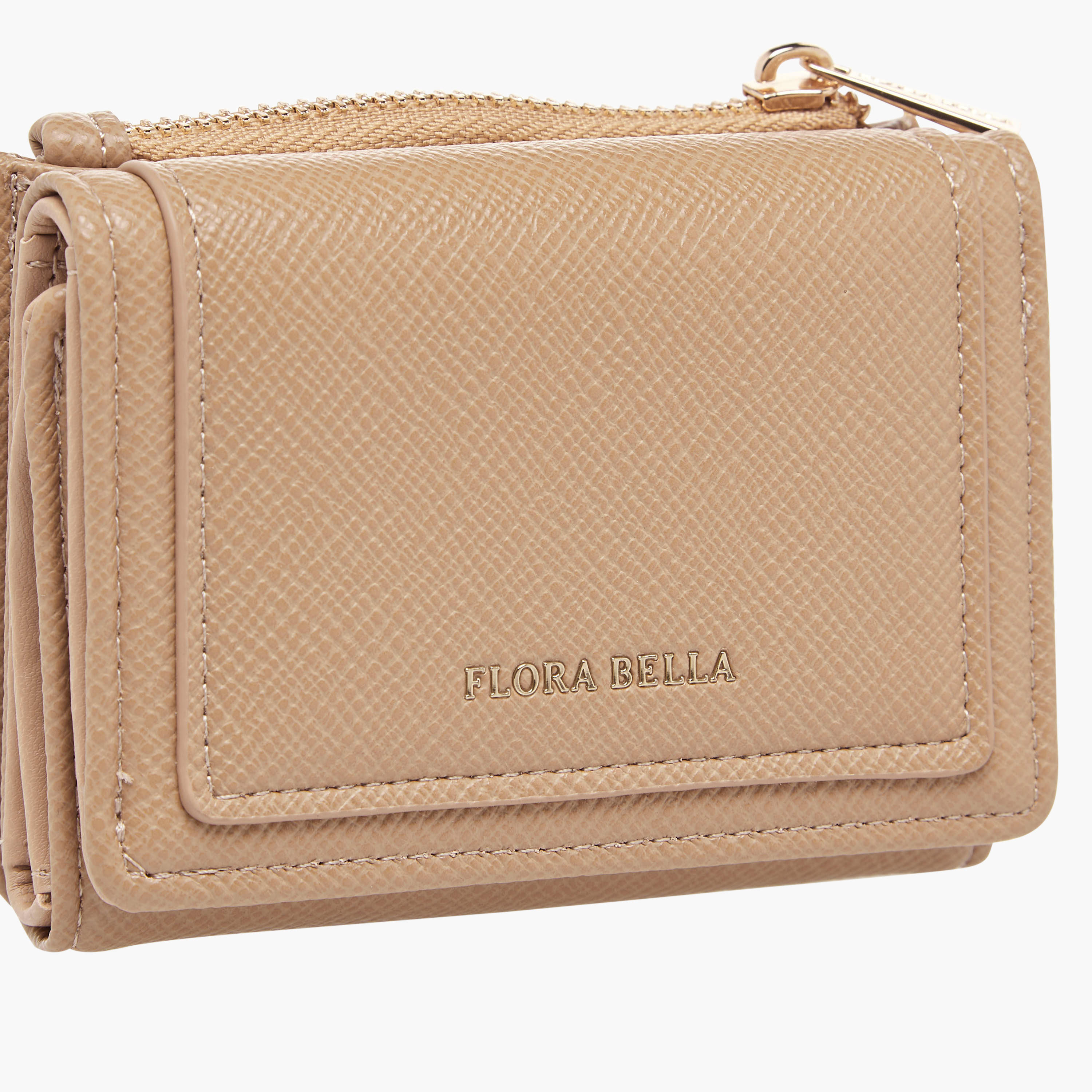 Flora Bella Textured Tri-Fold Wallet with Snap Button Closure-women-bagsandwallets-wallets-image-3