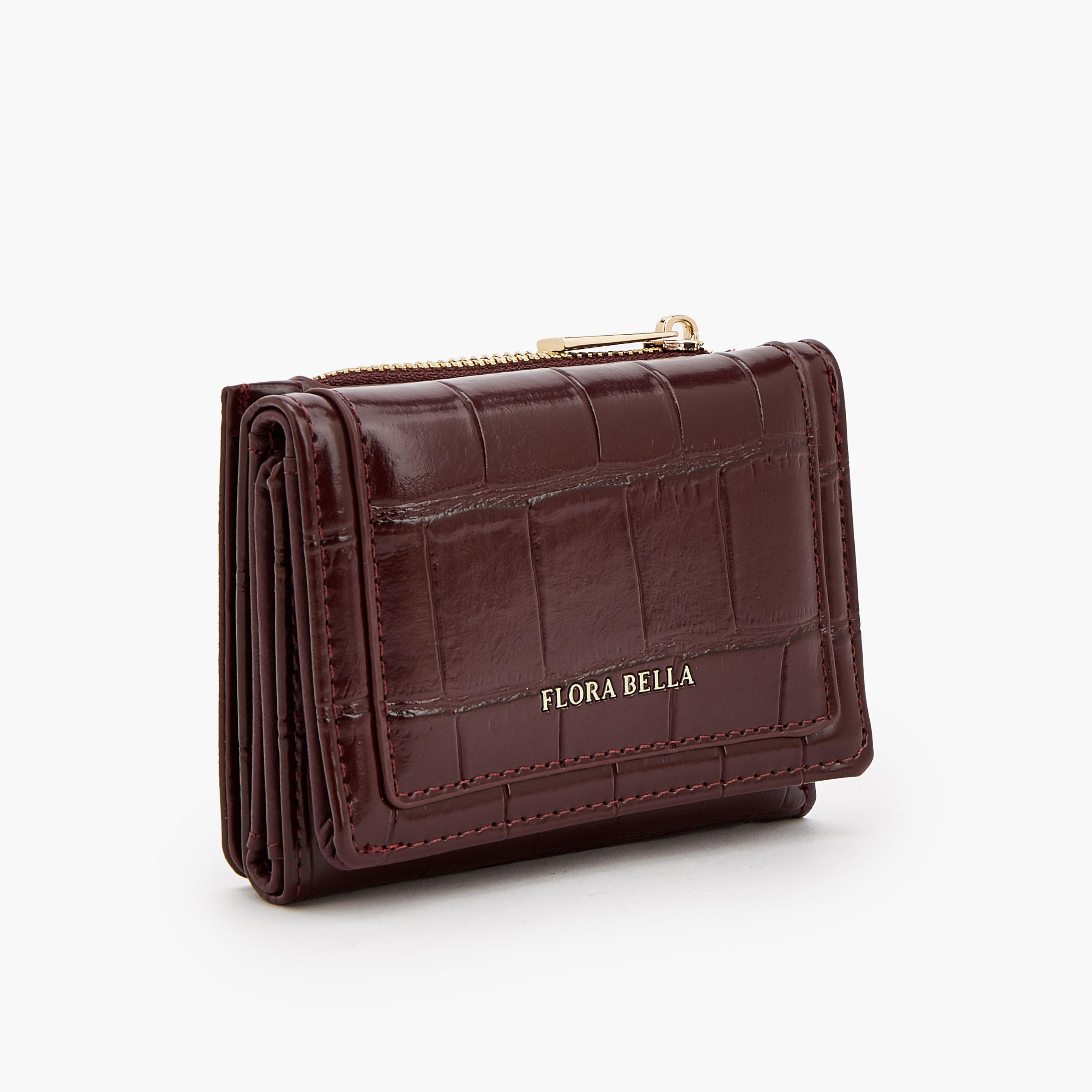 Flora Bella Textured Trifold Wallet with Zip Pocket-women-bagsandwallets-wallets-image-3