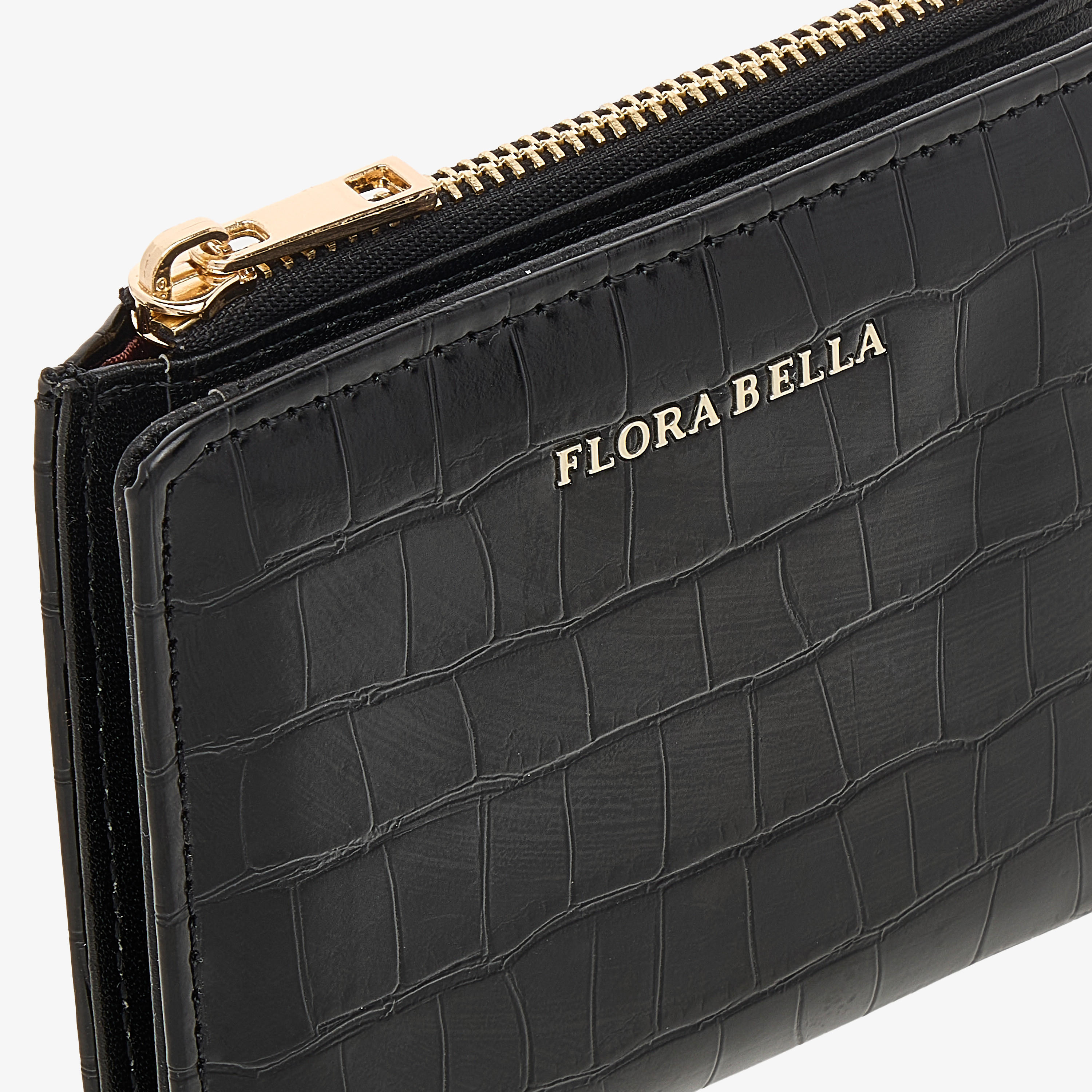 حامل بطاقات بارز الملمس مع سحاب إغلاق من فلورا بيلا-women-bagsandwallets-wallets-image-3