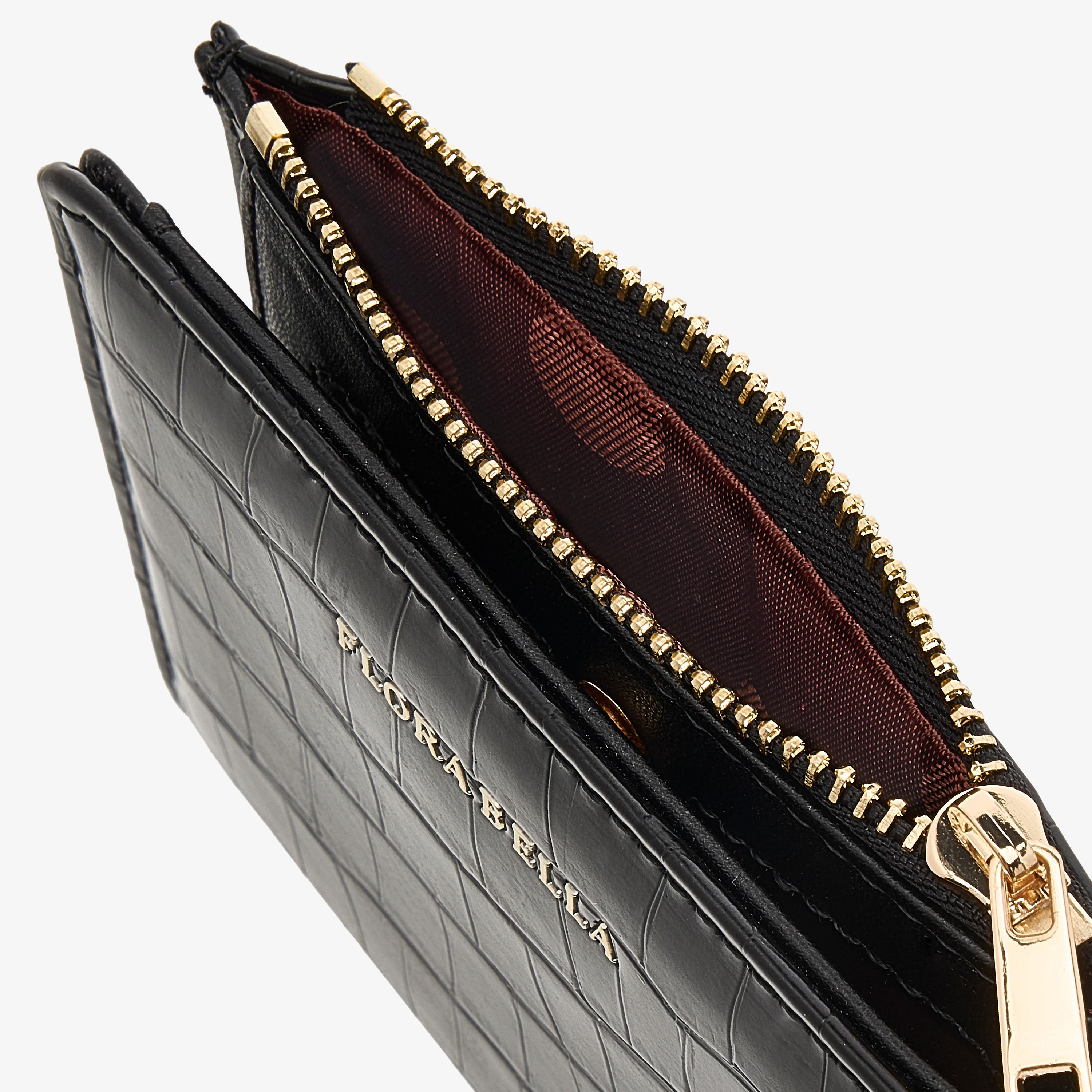 حامل بطاقات بارز الملمس مع سحاب إغلاق من فلورا بيلا-women-bagsandwallets-wallets-image-4