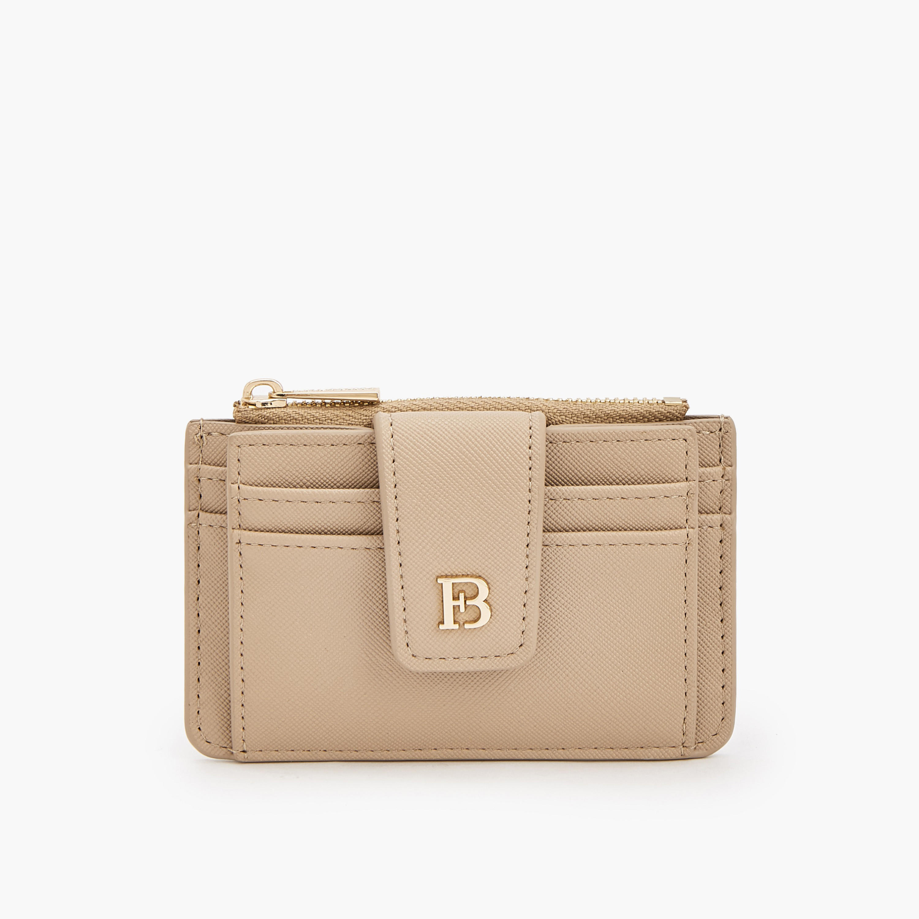 حافظة بطاقات سادة بجيب بسحّاب من فلورا بيلا-women-bagsandwallets-wallets-image-1