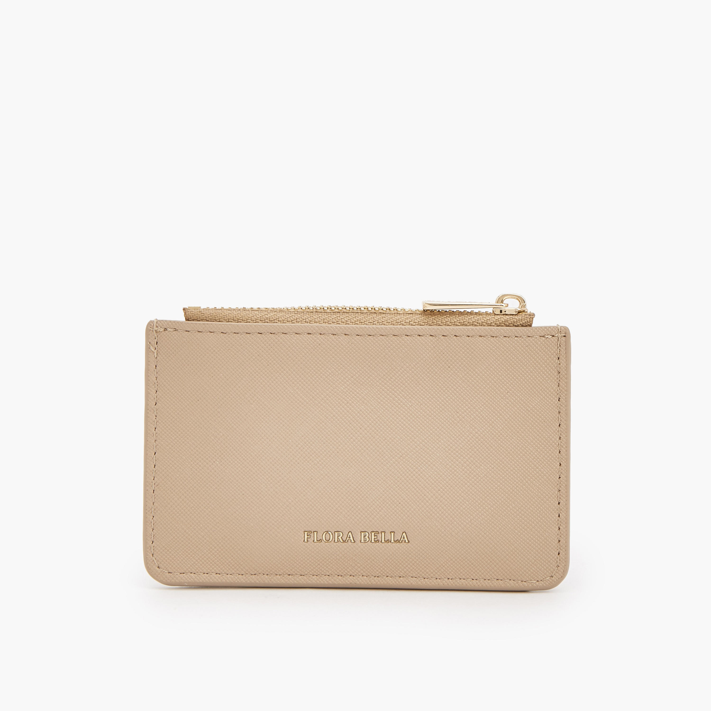 حافظة بطاقات سادة بجيب بسحّاب من فلورا بيلا-women-bagsandwallets-wallets-image-2