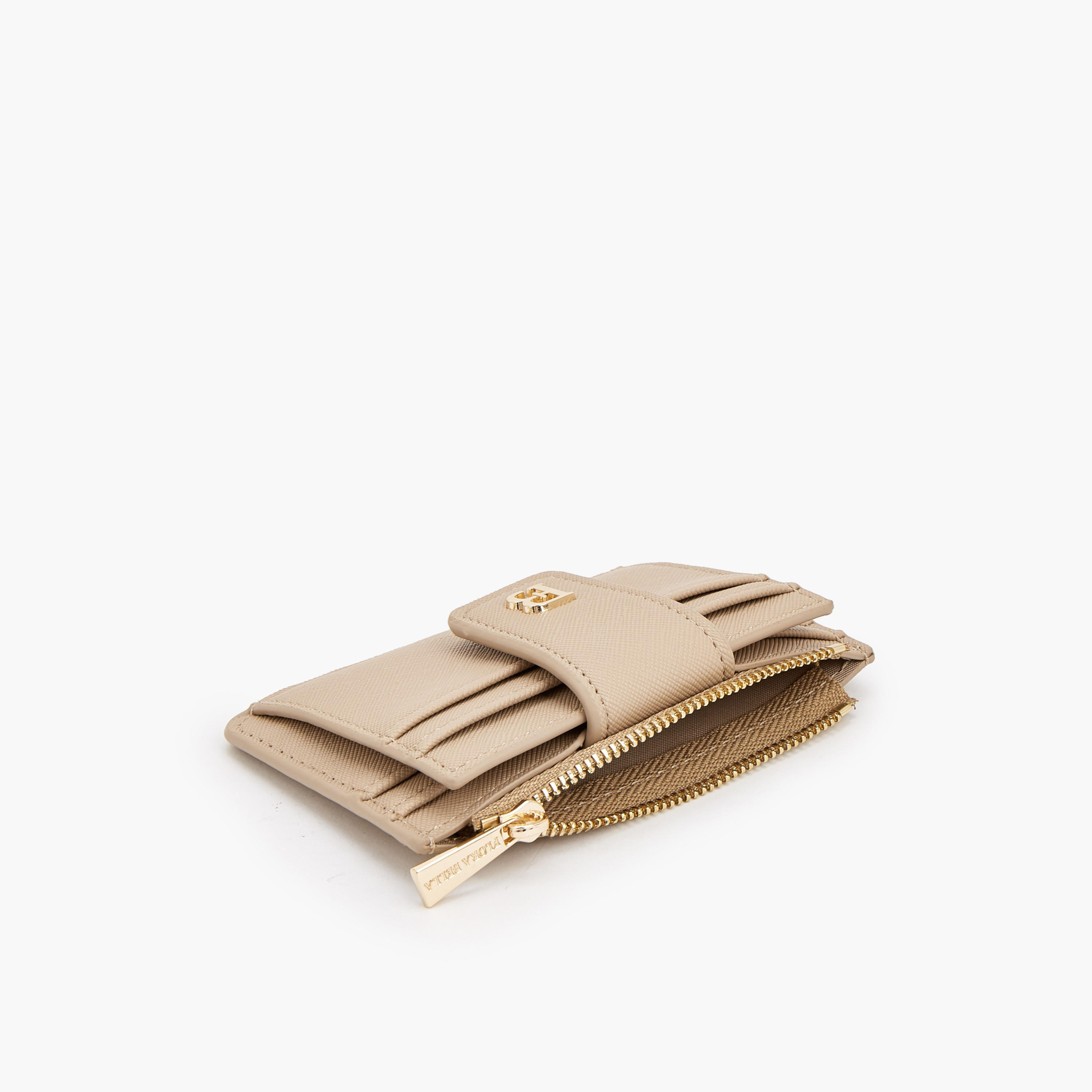 حافظة بطاقات سادة بجيب بسحّاب من فلورا بيلا-women-bagsandwallets-wallets-image-6