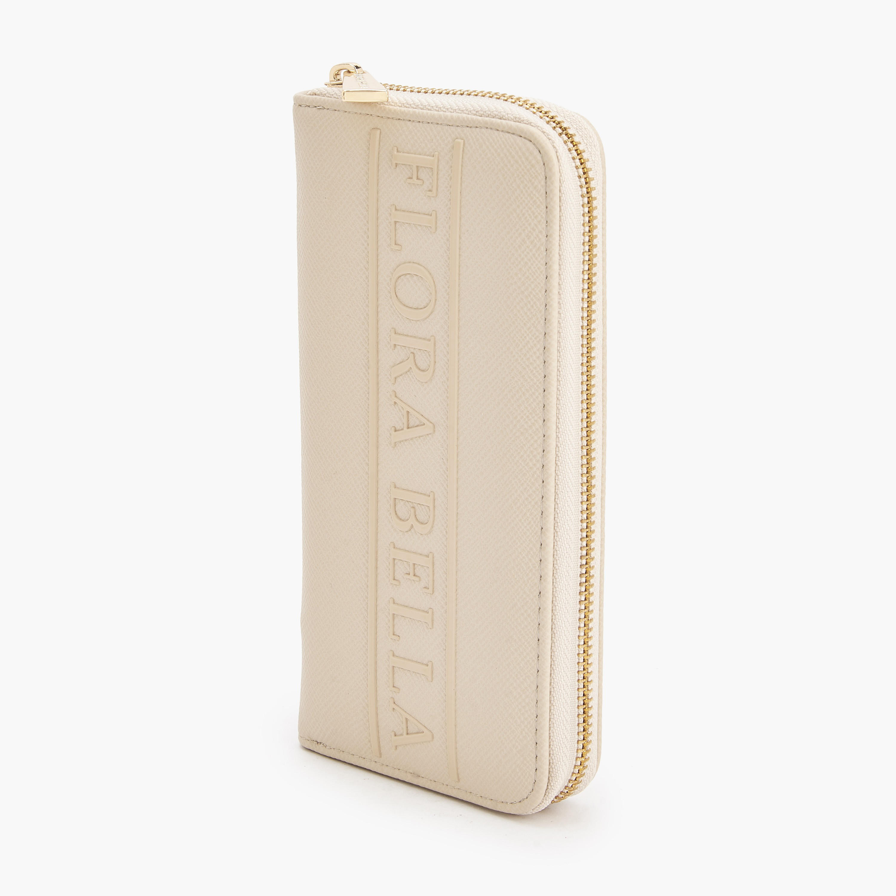 Flora Bella Logo Textured Zip Around Wallet-women-bagsandwallets-wallets-image-2