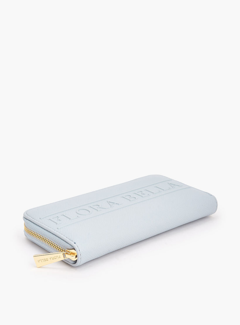 Flora Bella Logo Textured Zip Around Wallet-women-bagsandwallets-wallets-image-4