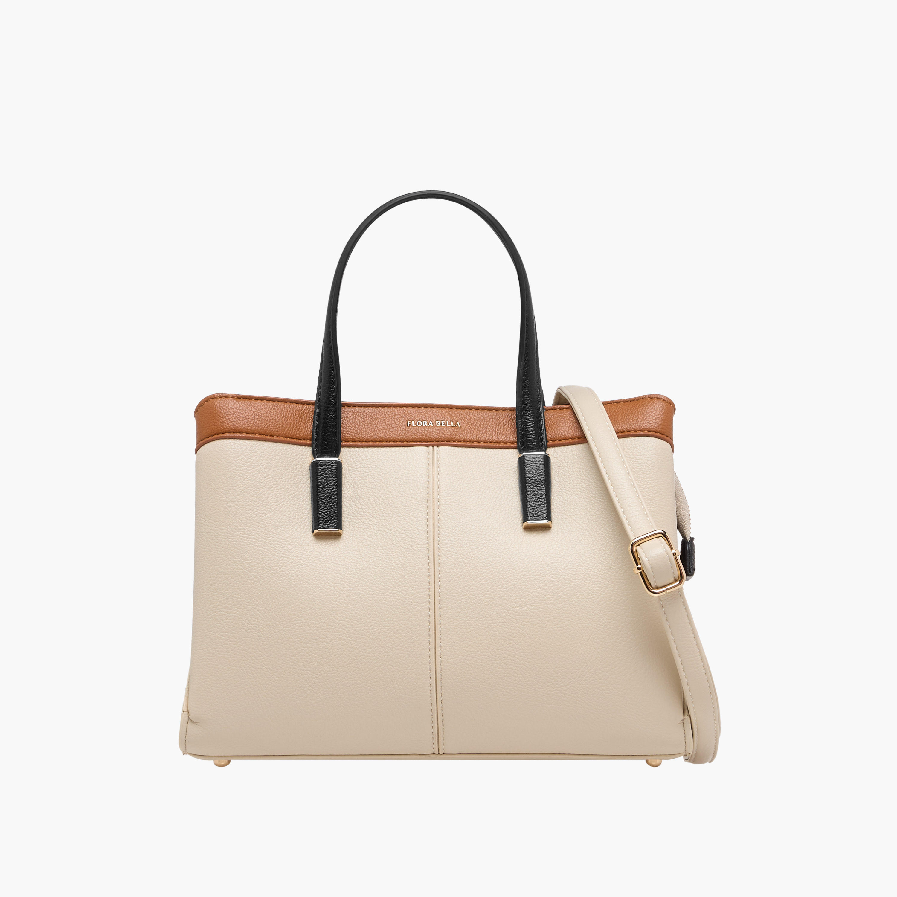 شنطة توت بألواح وبحزام قابل للفصل وسحّاب إغلاق من فلورا بيلا-women-bagsandwallets-handbags-image-1