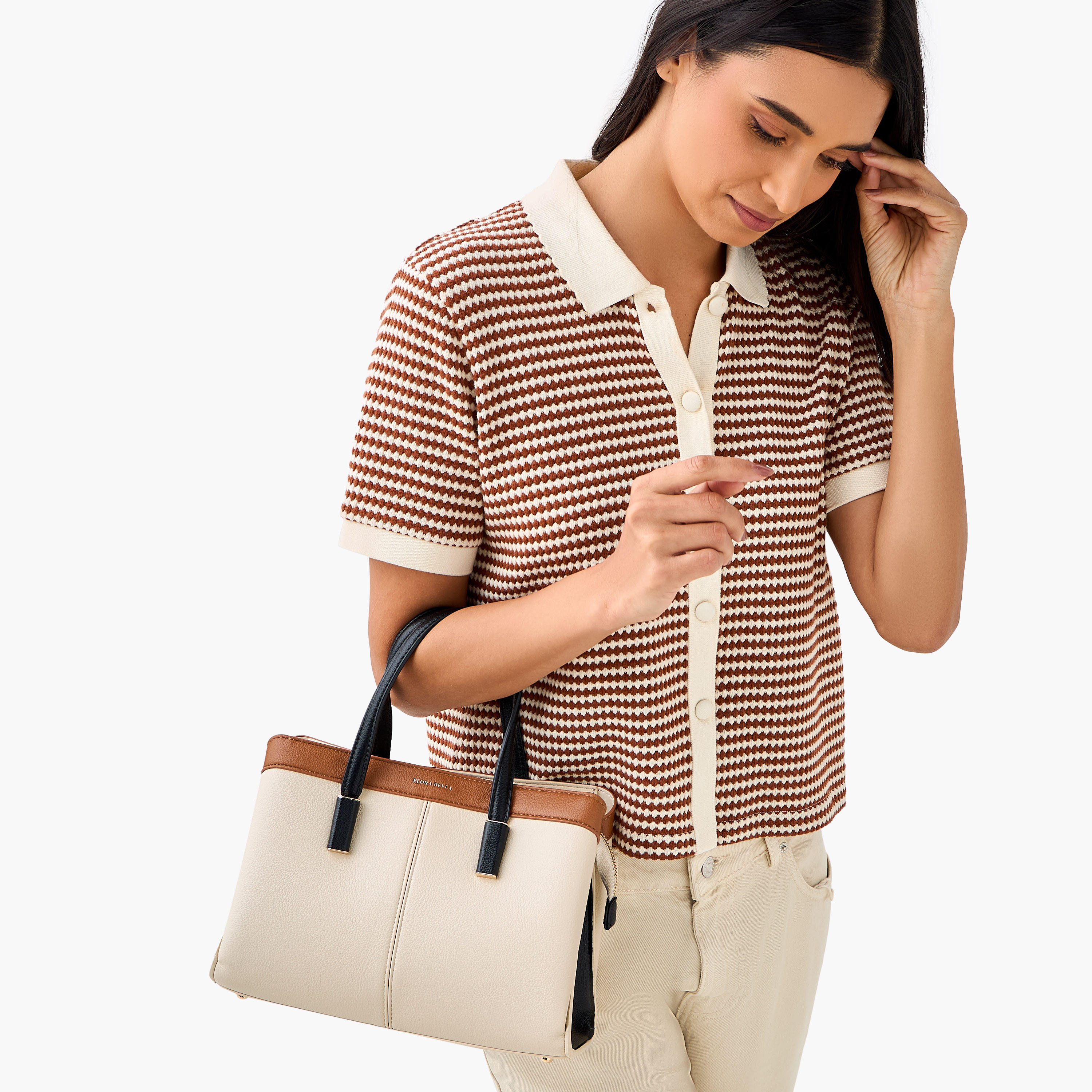 شنطة توت بألواح وبحزام قابل للفصل وسحّاب إغلاق من فلورا بيلا-women-bagsandwallets-handbags-image-8